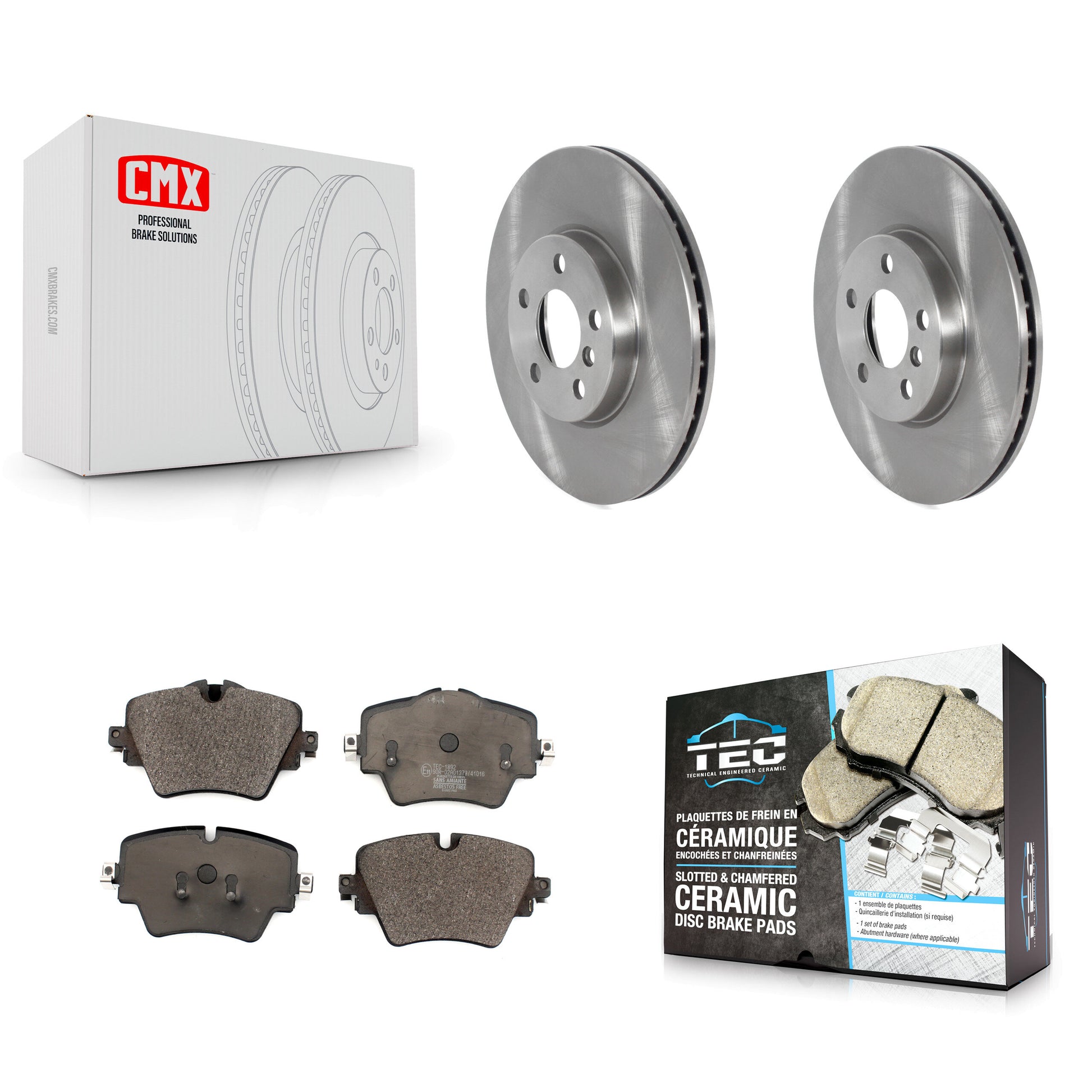 Transit Auto K8T-103837 Disc Brake Kit for 2016-2022 Mini Cooper Countryman, Mini Cooper Clubman - Front product image