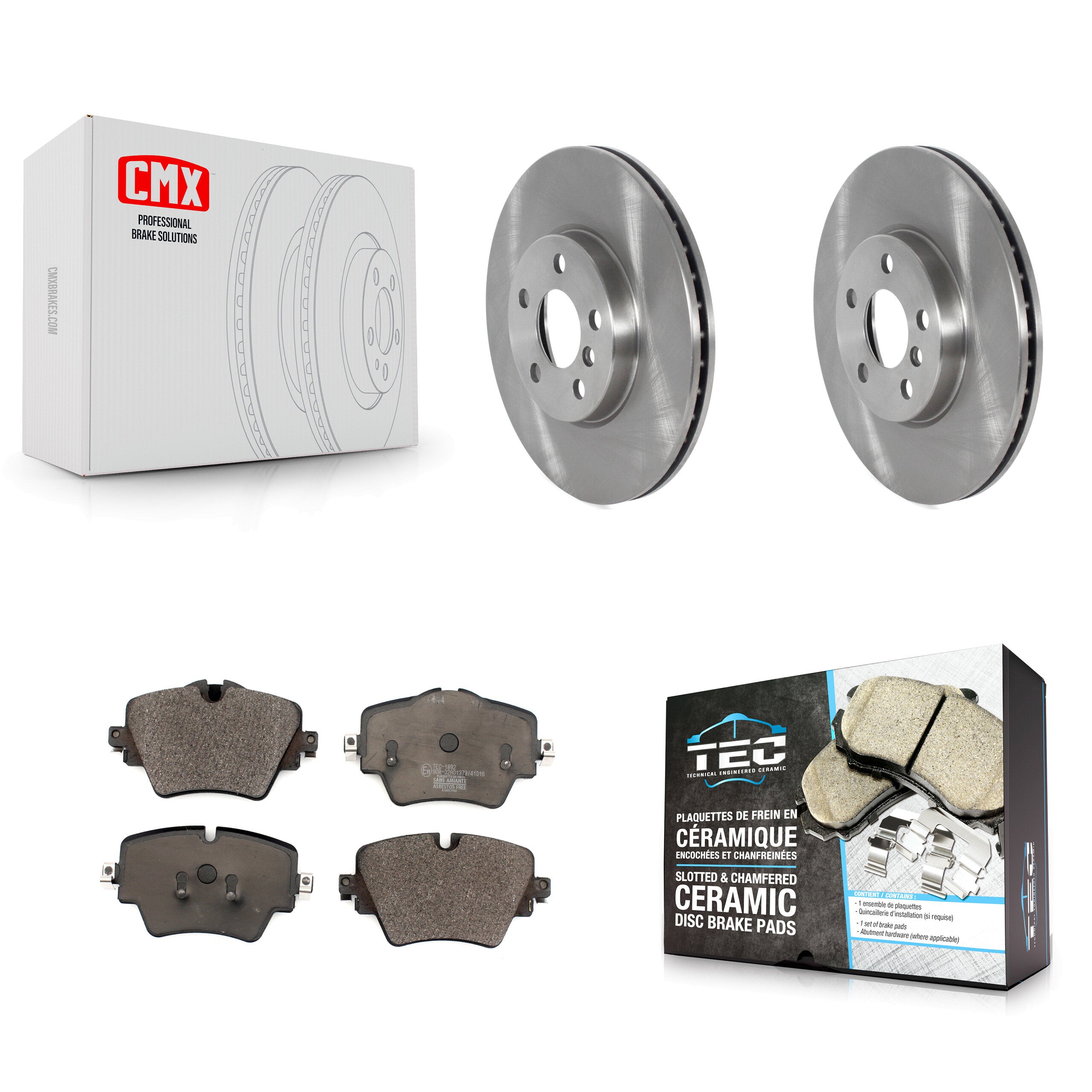 Transit Auto K8T-103837 Disc Brake Kit for 2016-2022 Mini Cooper Countryman, Mini Cooper Clubman - Front product image