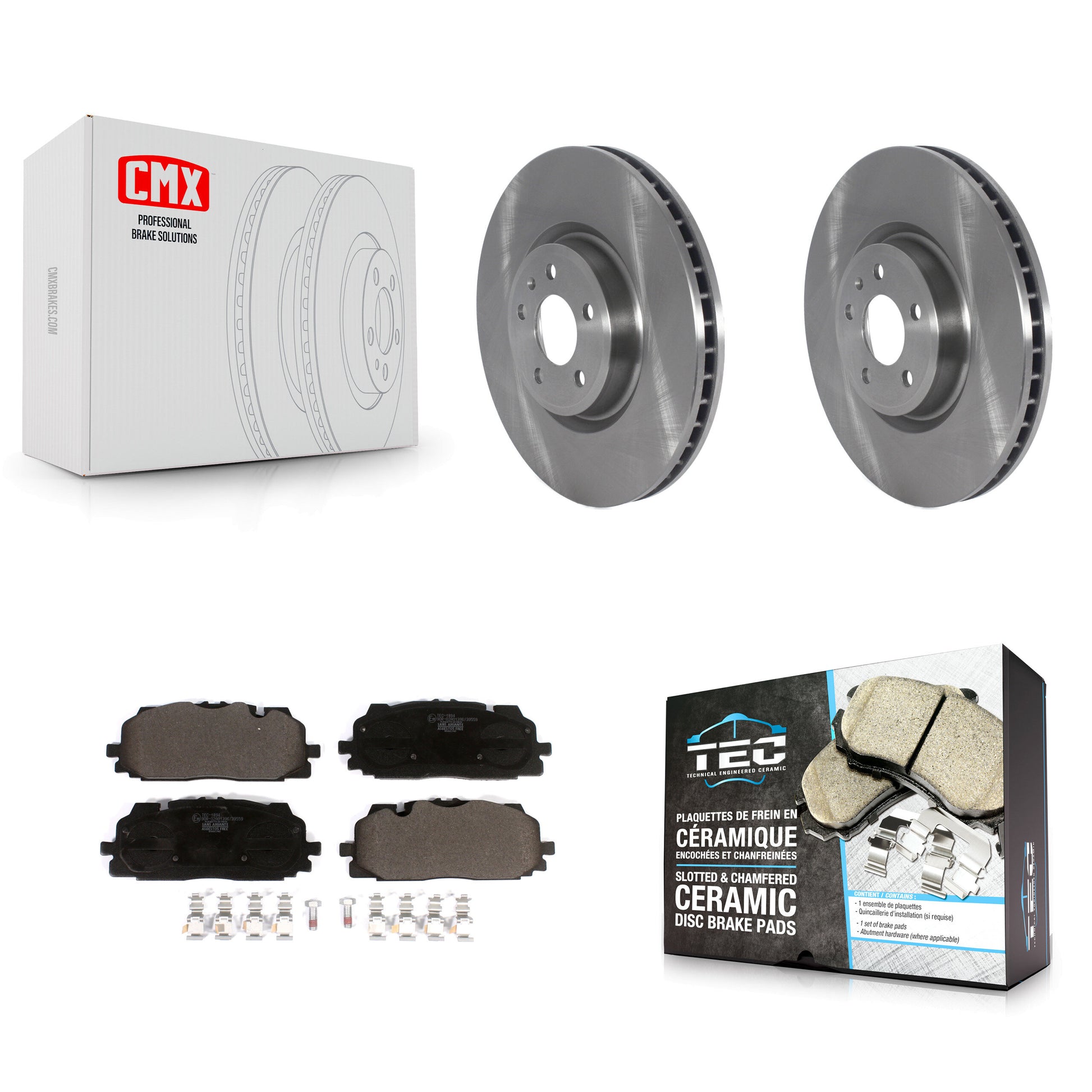 Transit Auto K8T-103845 Disc Brake Kit for 2017-2024 Audi SQ5 Sportback, Audi Q5 PHEV, Audi S4 & more - Front product image