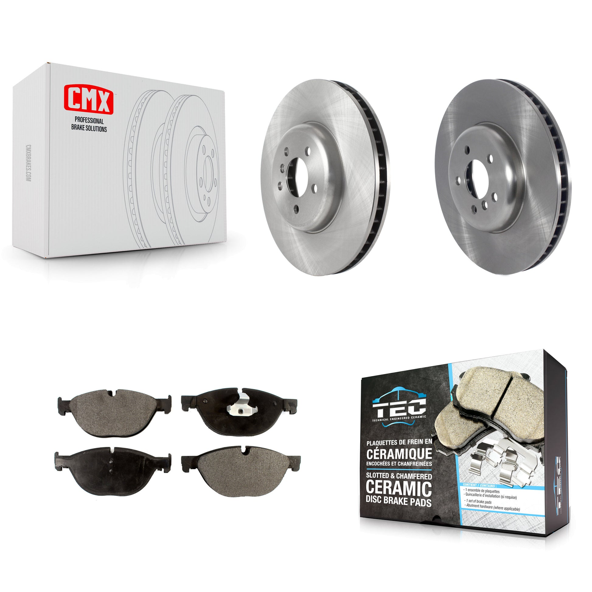 Transit Auto K8T-103895 Disc Brake Kit for 2009-2017 BMW 550i GT, BMW 550i GT xDrive, BMW 750i xDrive & more - Front product image