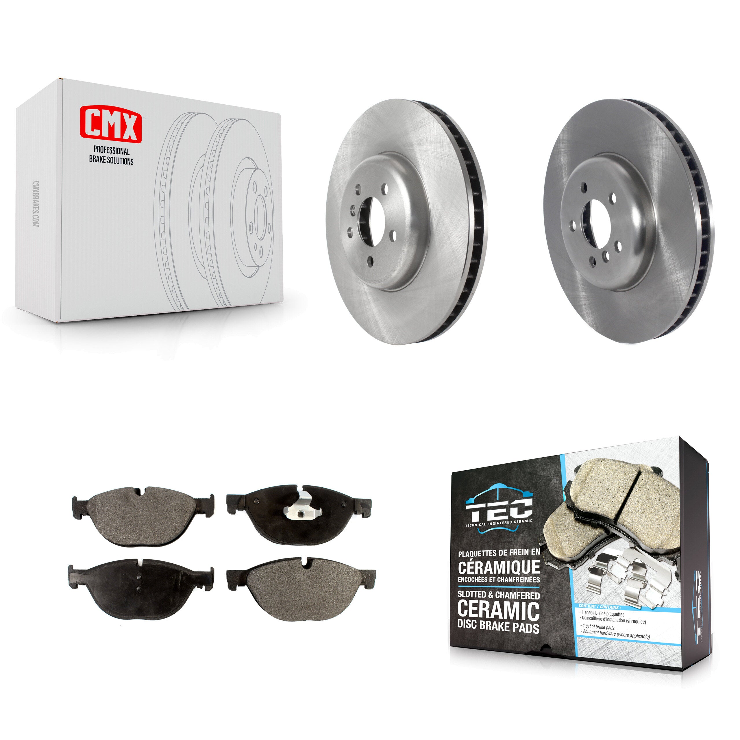 Transit Auto K8T-103895 Disc Brake Kit for 2009-2017 BMW 550i GT, BMW 550i GT xDrive, BMW 750i xDrive & more - Front product image
