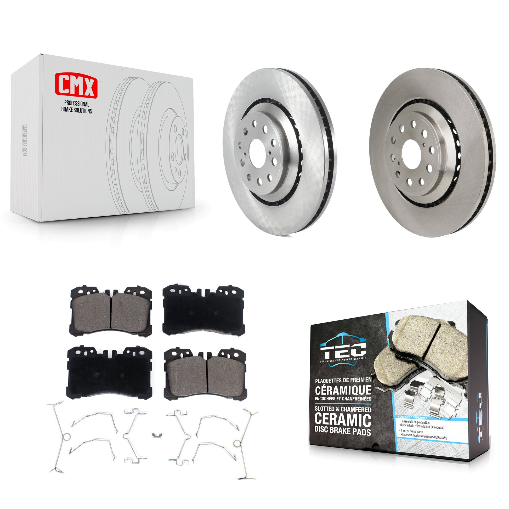 Transit Auto K8T-103896 Disc Brake Kit for 2007-2023 Lexus LS500h, Lexus LS500, Lexus LS460 & more - Front product image