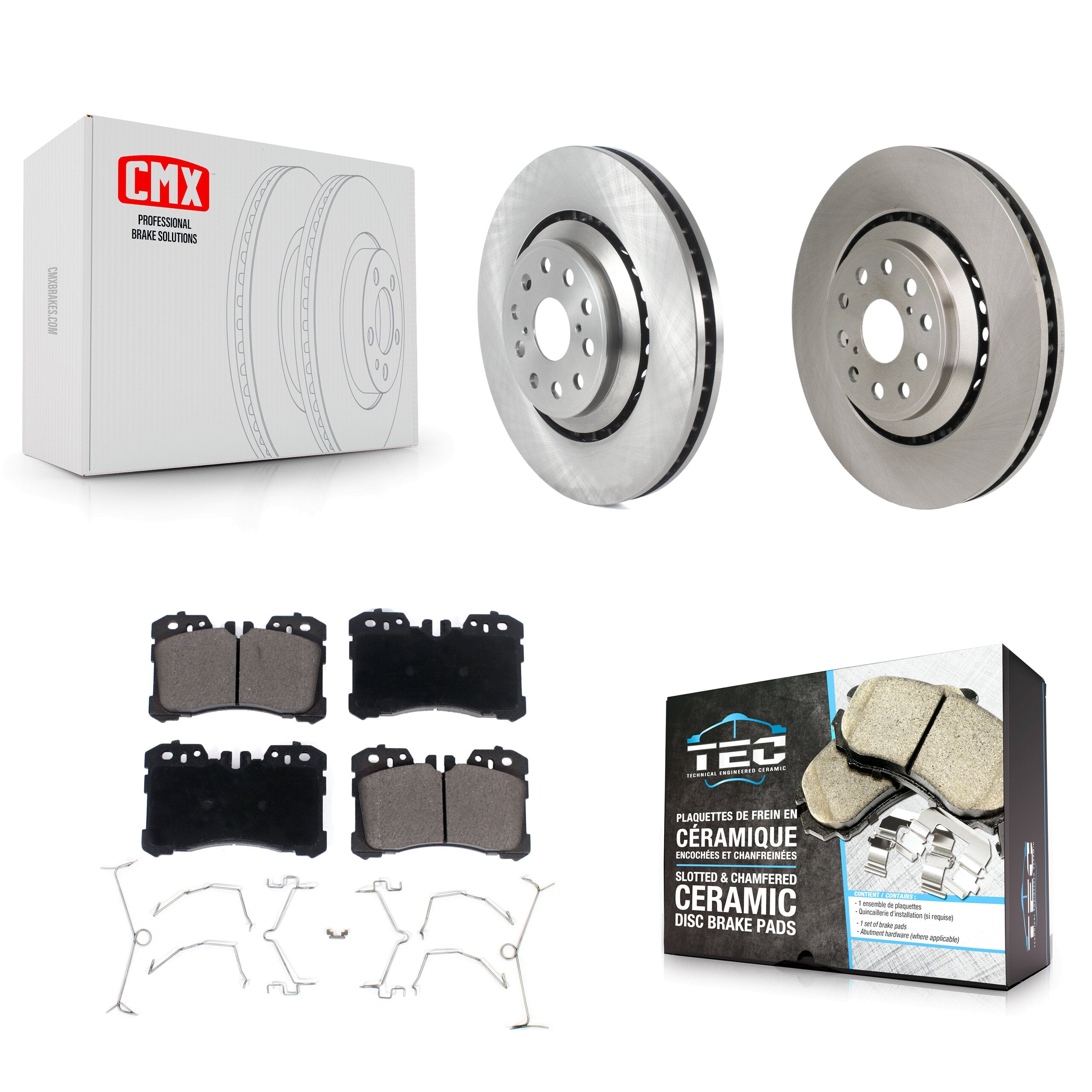 Transit Auto K8T-103896 Disc Brake Kit for 2007-2023 Lexus LS500h, Lexus LS500, Lexus LS460 & more - Front product image