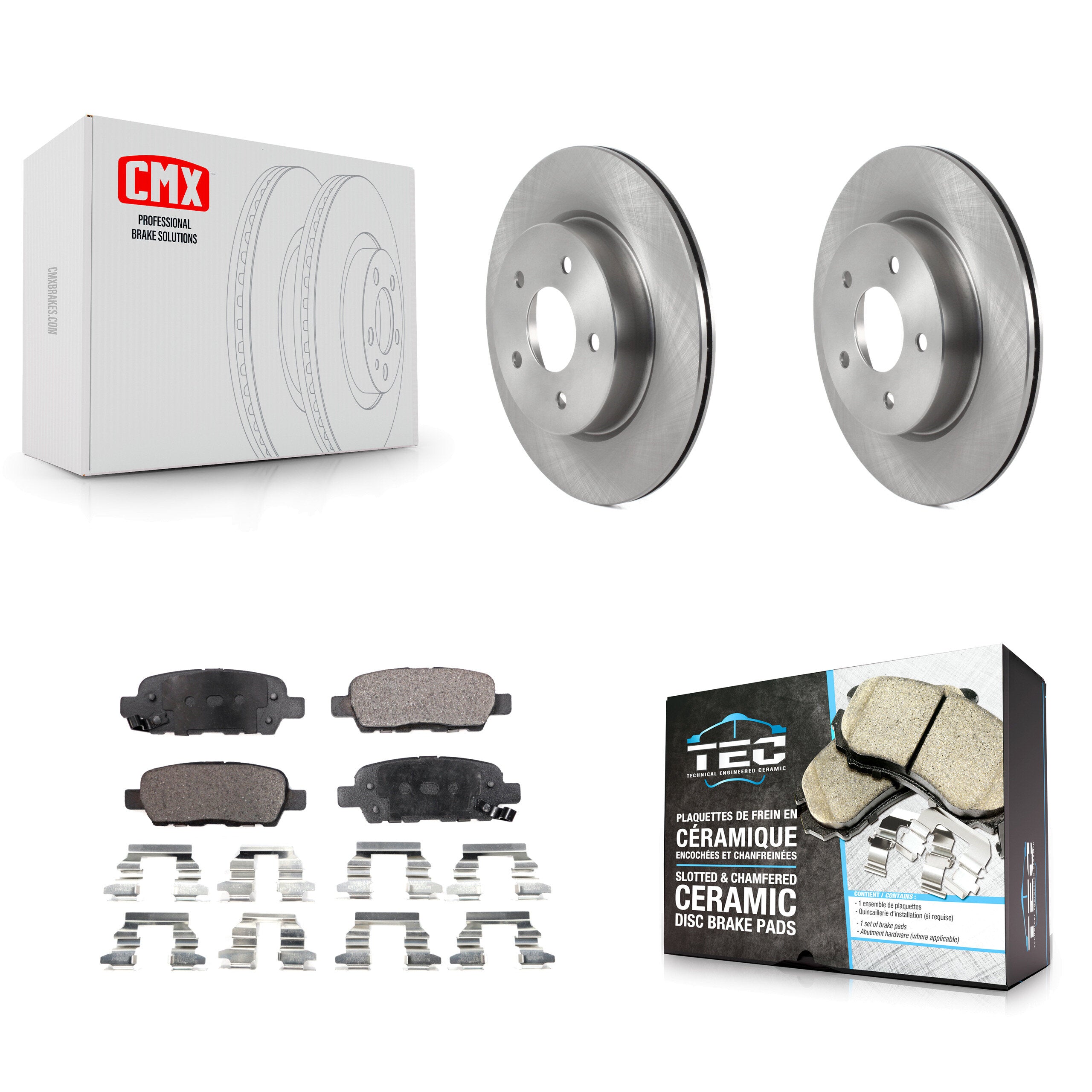Transit Auto K8T-103898 Disc Brake Kit for 2017-2019 Nissan Rogue Sport, Nissan LEAF, Nissan Qashqai - Rear product image