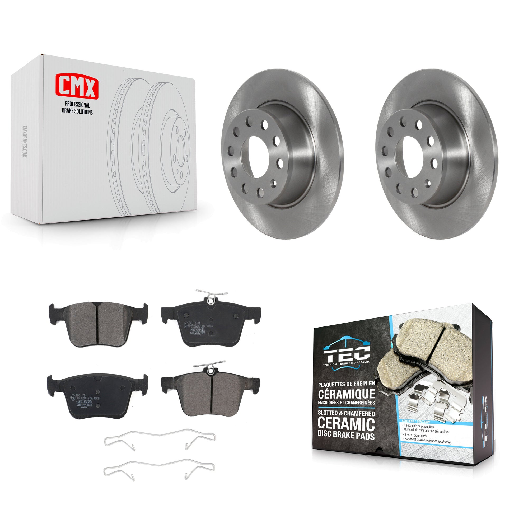 Transit Auto K8T-103910 Disc Brake Kit for 2019-2025 Volkswagen Jetta, Volkswagen Taos - Rear product image