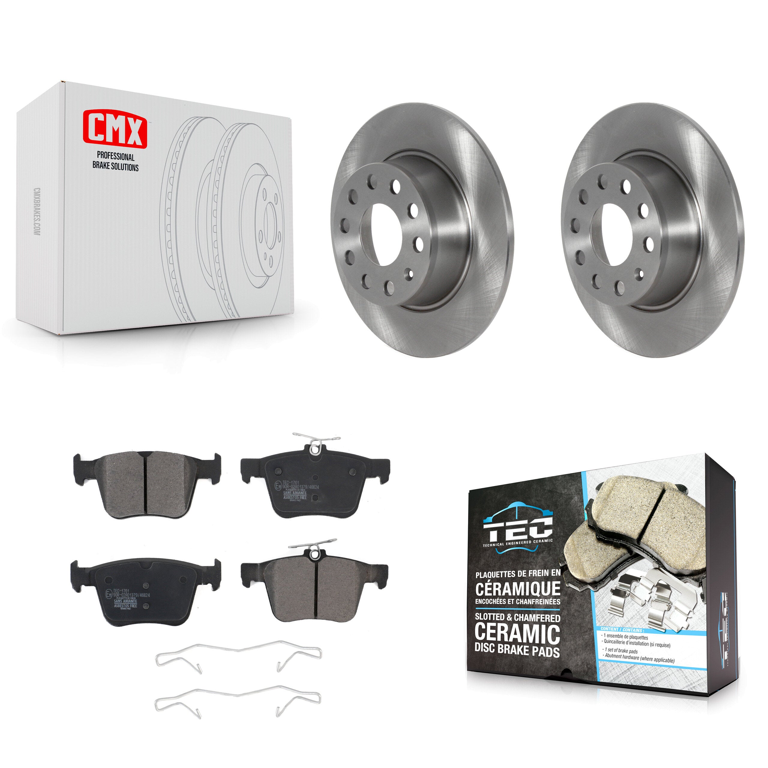 Transit Auto K8T-103910 Disc Brake Kit for 2019-2025 Volkswagen Jetta, Volkswagen Taos - Rear product image