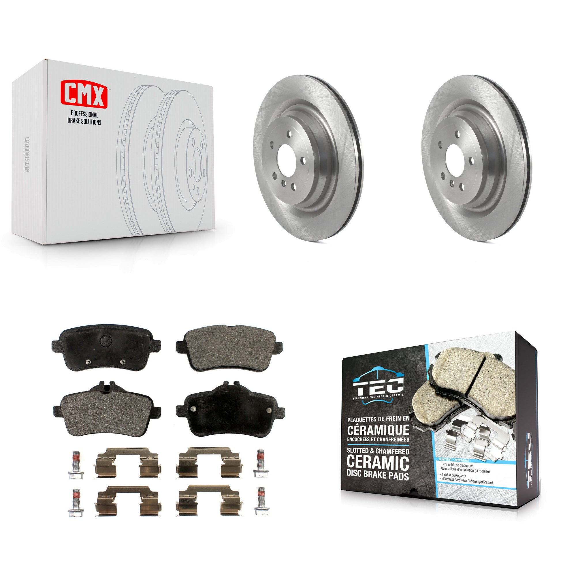 Transit Auto K8T-103912 Disc Brake Kit for 2013-2019 Mercedes-Benz GLS350d, Mercedes-Benz GLS450, Mercedes-Benz GLS550 & more - Rear product image