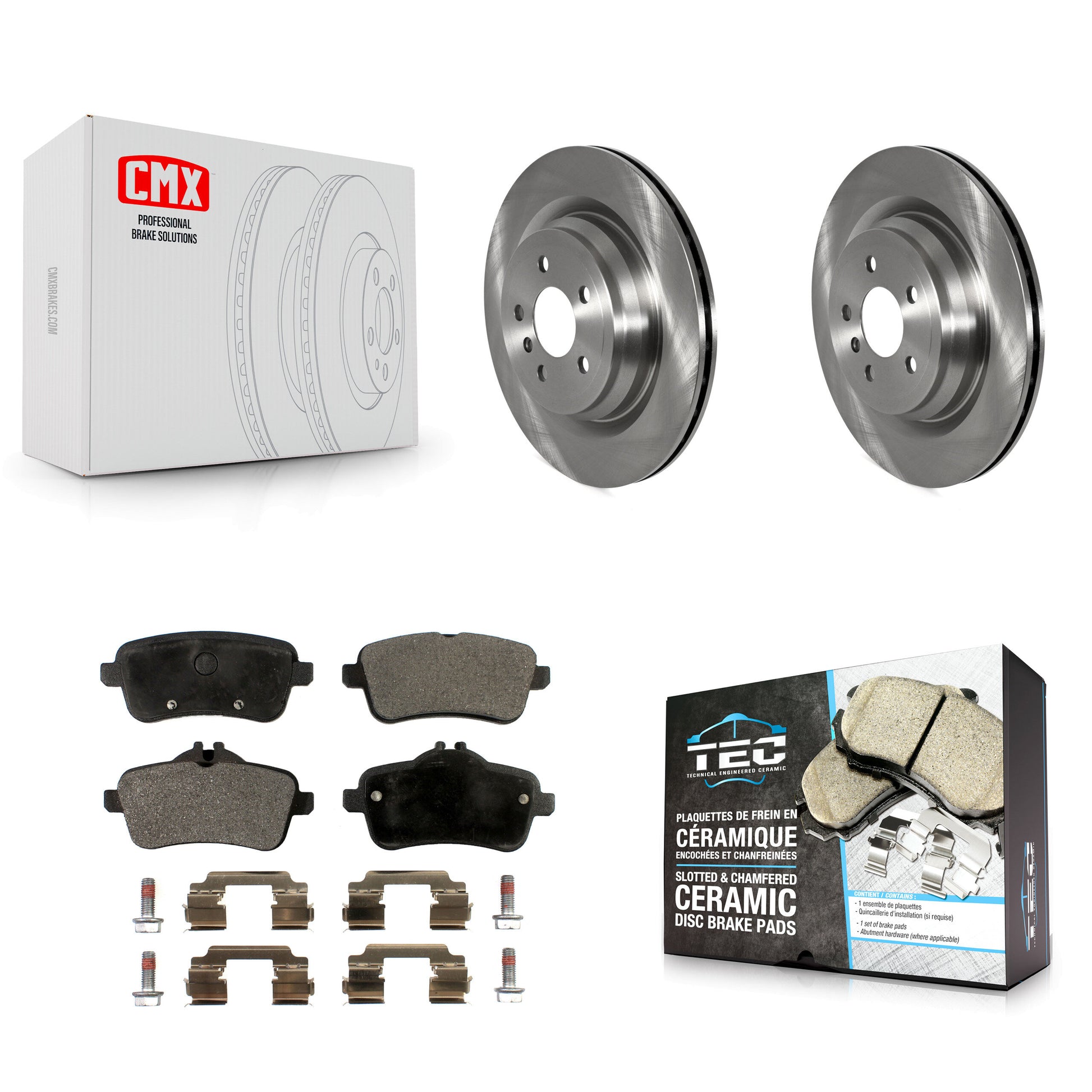 Transit Auto K8T-103913 Disc Brake Kit for 2013-2019 Mercedes-Benz GLE43 AMG, Mercedes-Benz GLE300d, Mercedes-Benz GLE350 & more - Rear product image