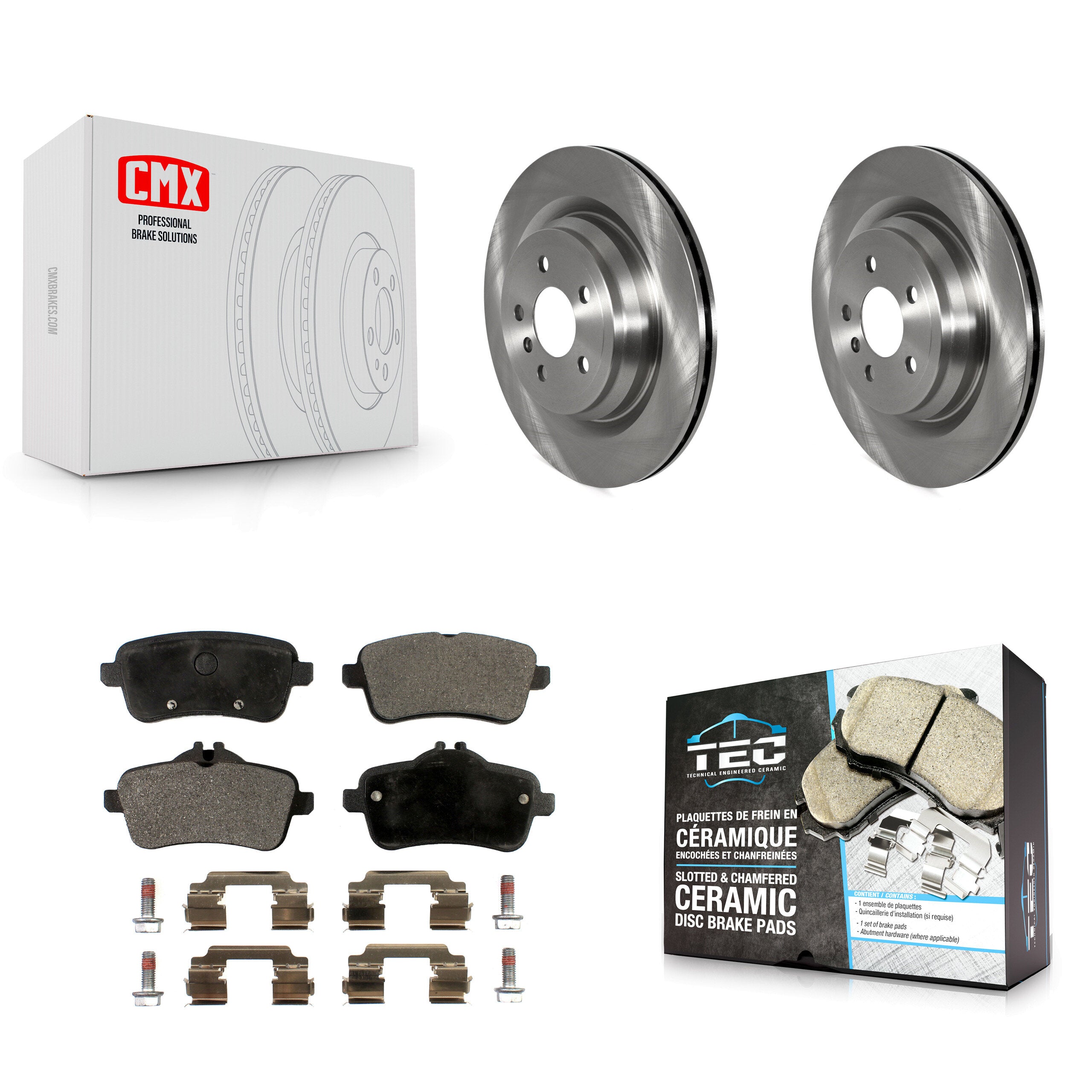 Transit Auto K8T-103913 Disc Brake Kit for 2013-2019 Mercedes-Benz GLE43 AMG, Mercedes-Benz GLE300d, Mercedes-Benz GLE350 & more - Rear product image