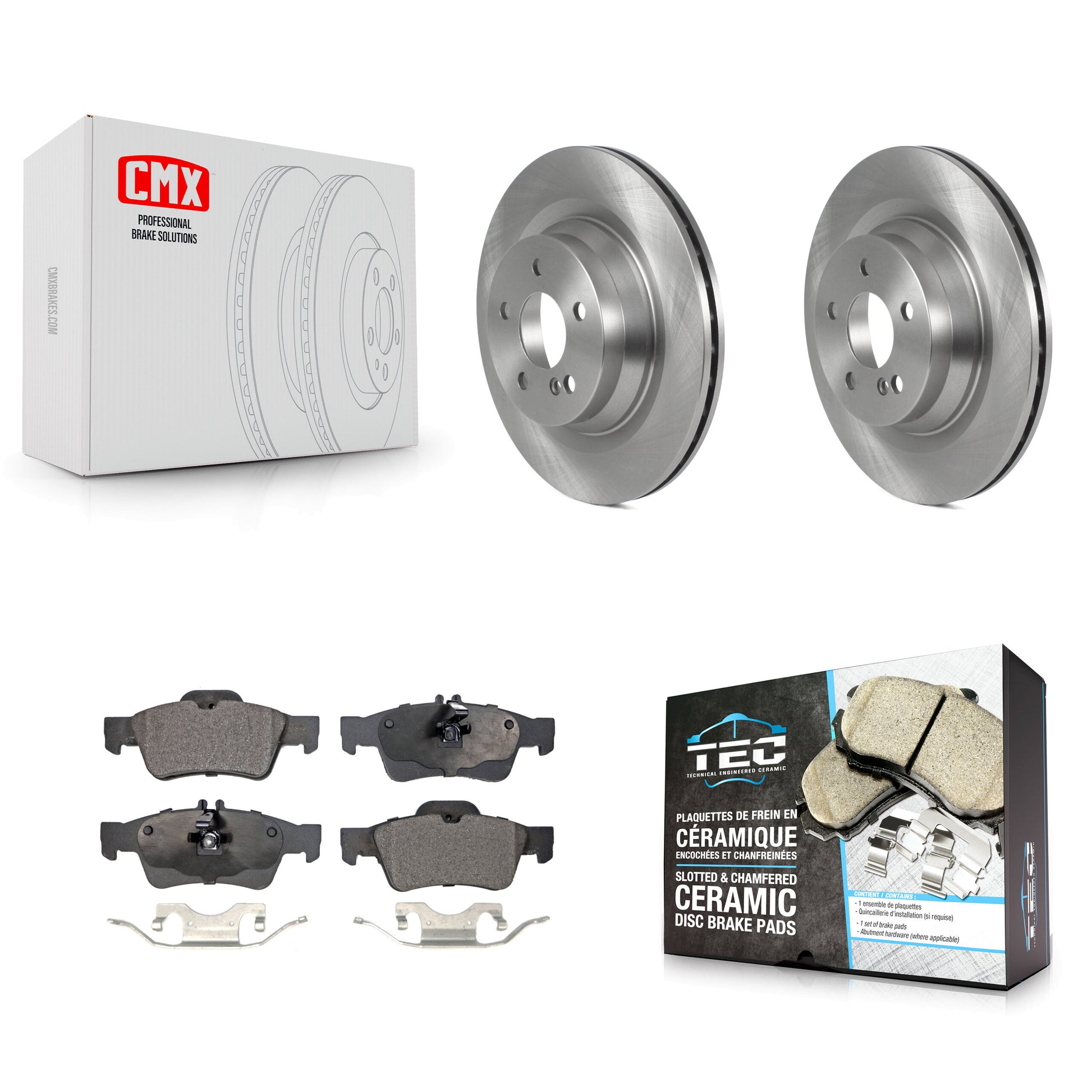 Transit Auto K8T-103915 Disc Brake Kit for 2010-2018 Mercedes-Benz CLS550, Mercedes-Benz E550 - Rear product image