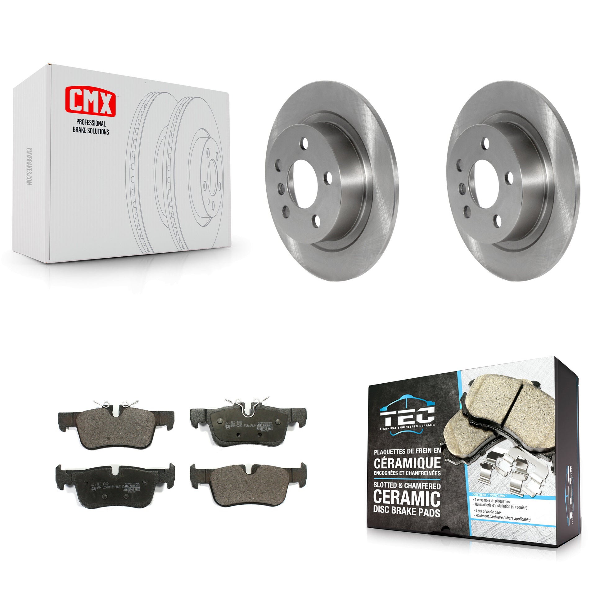 Transit Auto K8T-103921 Disc Brake Kit for 2014-2022 Mini Cooper Clubman, BMW i3s, Mini Cooper Countryman & more - Rear product image
