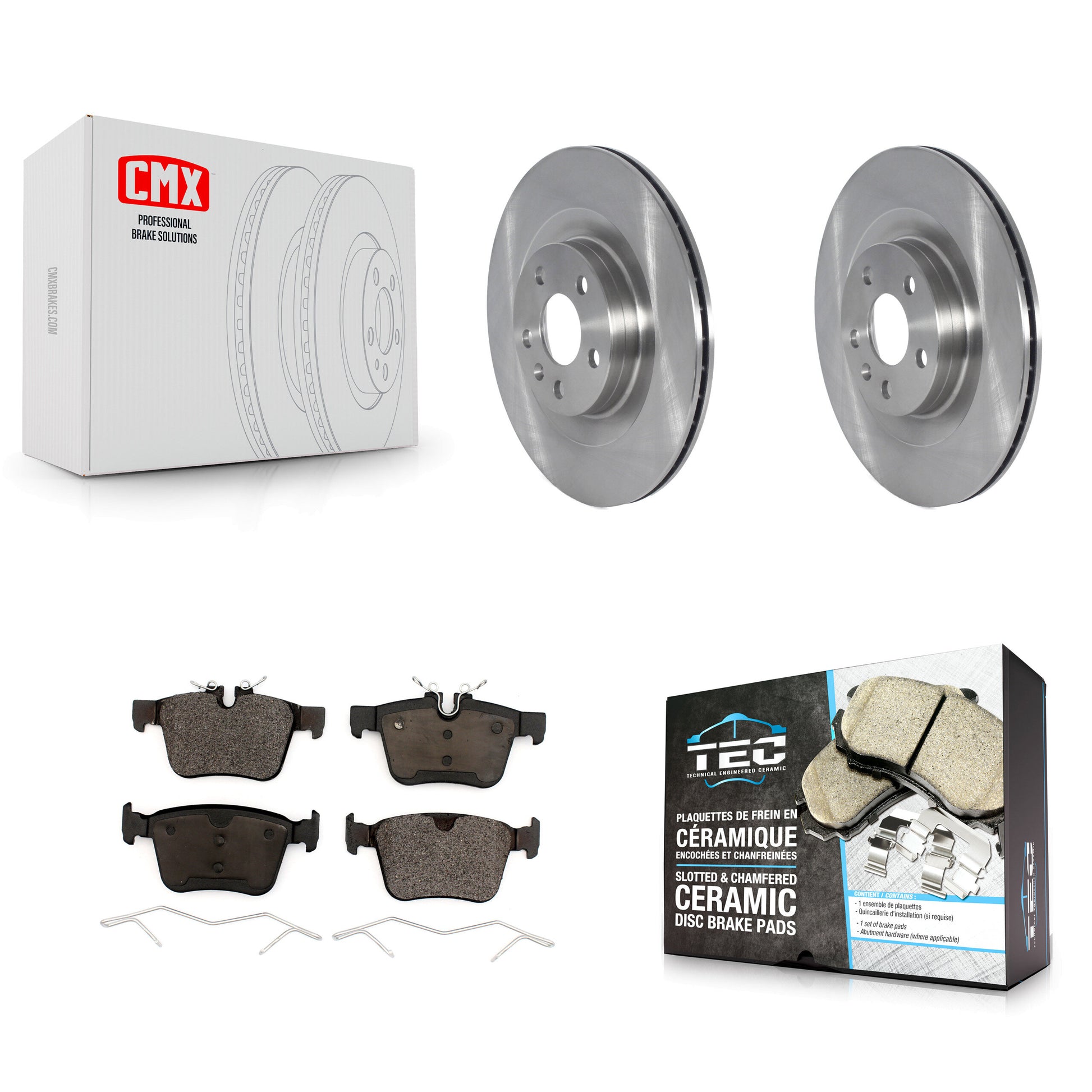 Transit Auto K8T-103926 Disc Brake Kit for 2016-2024 Volvo S60, Volvo S90, Volvo V60 & more - Rear product image