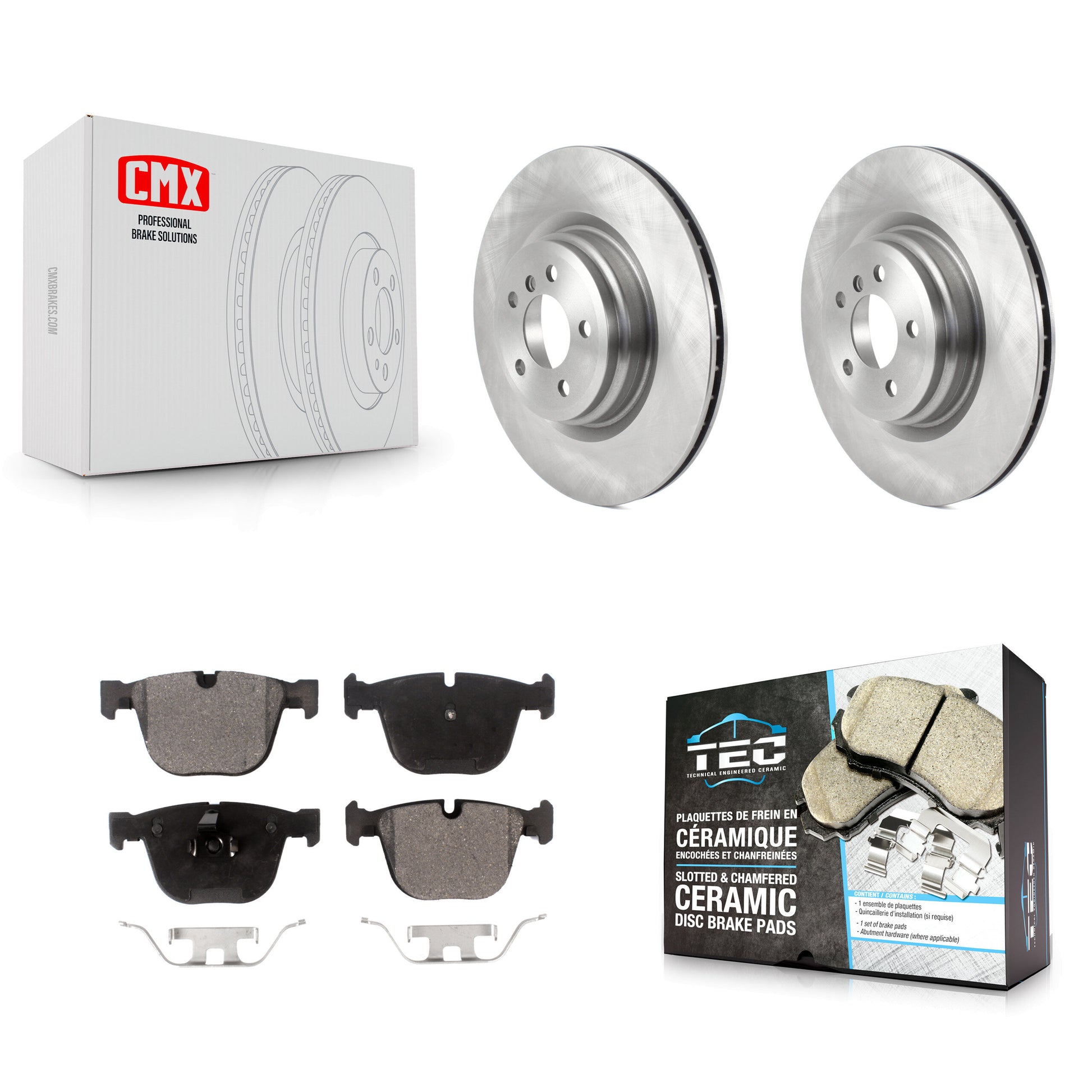 Transit Auto K8T-103927 Disc Brake Kit for 2009-2016 BMW ActiveHybrid 7, BMW Alpina B7, BMW Alpina B7 xDrive & more - Rear product image