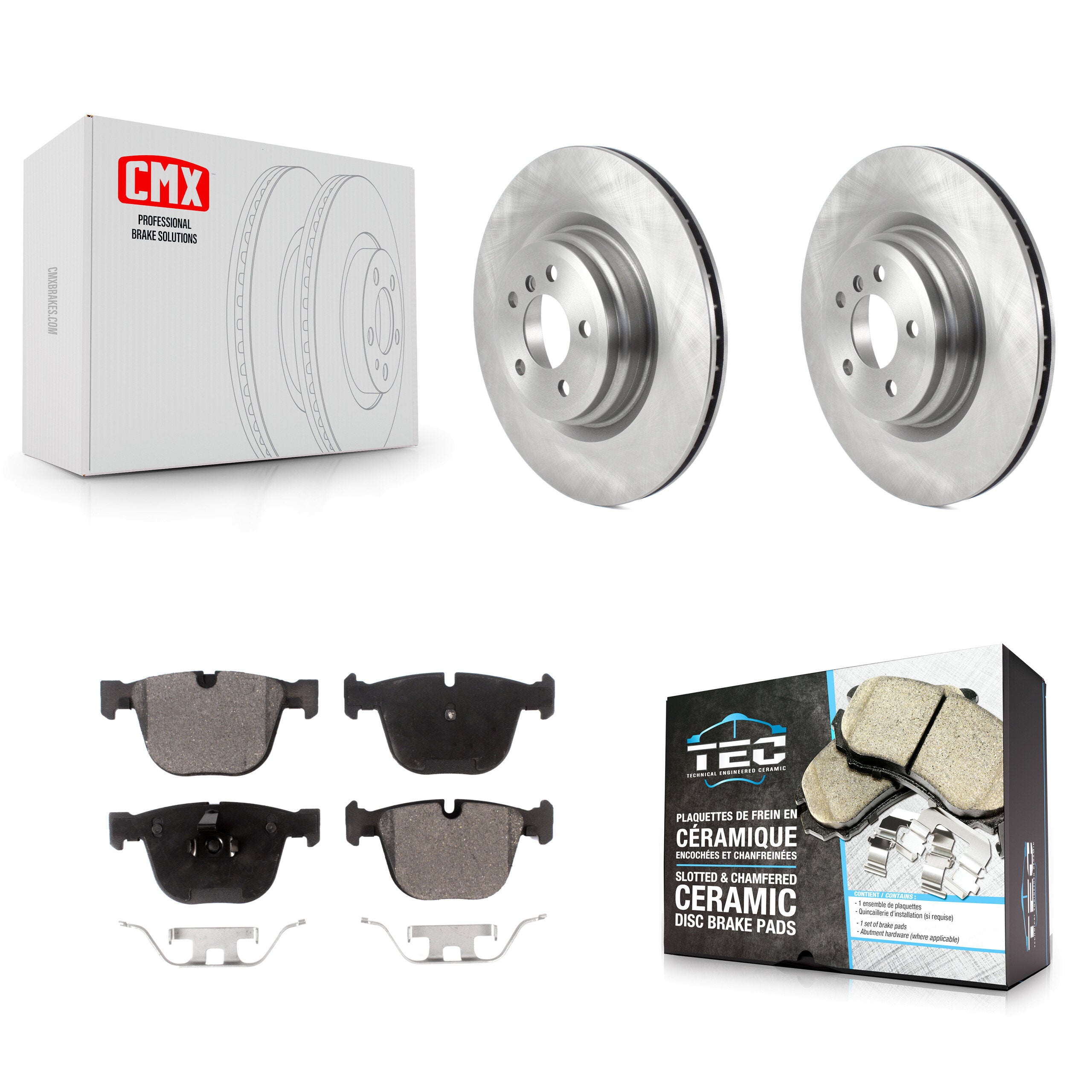 Transit Auto K8T-103927 Disc Brake Kit for 2009-2016 BMW ActiveHybrid 7, BMW Alpina B7, BMW Alpina B7 xDrive & more - Rear product image