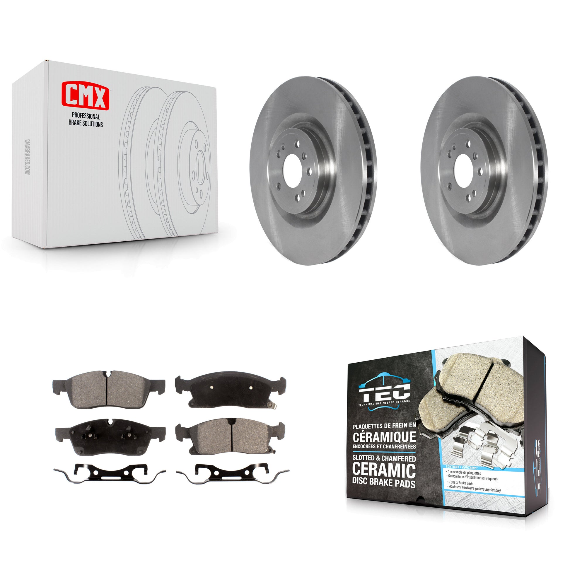 Transit Auto K8T-103941 Disc Brake Kit for 2012-2019 Mercedes-Benz GLE400, Mercedes-Benz GLS450, Mercedes-Benz ML250 & more - Front product image