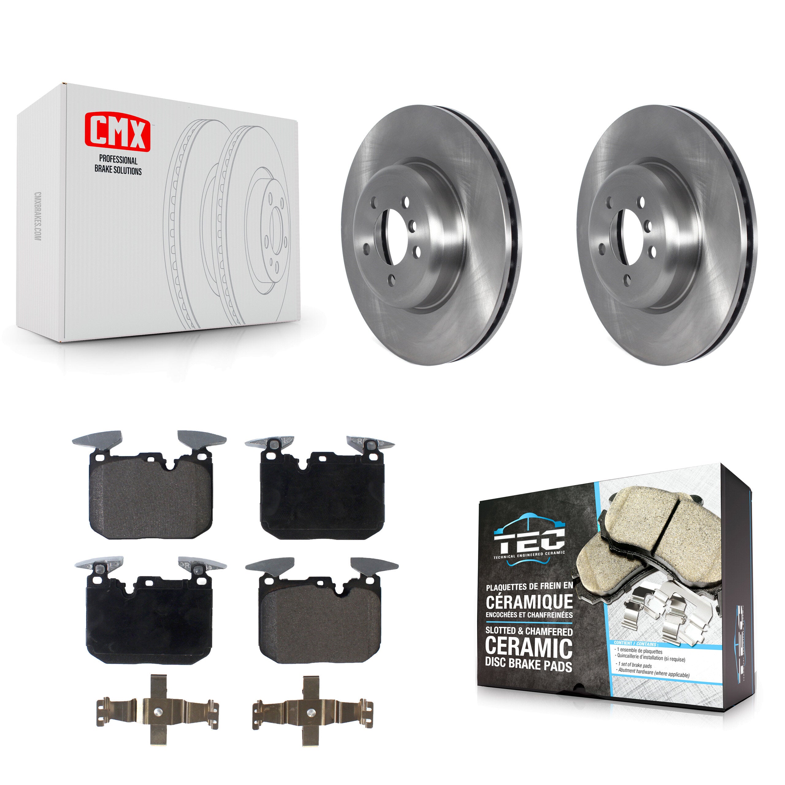 Transit Auto K8T-103945 Disc Brake Kit for 2012-2020 BMW 340i, BMW 340i xDrive, BMW 440i & more - Front product image