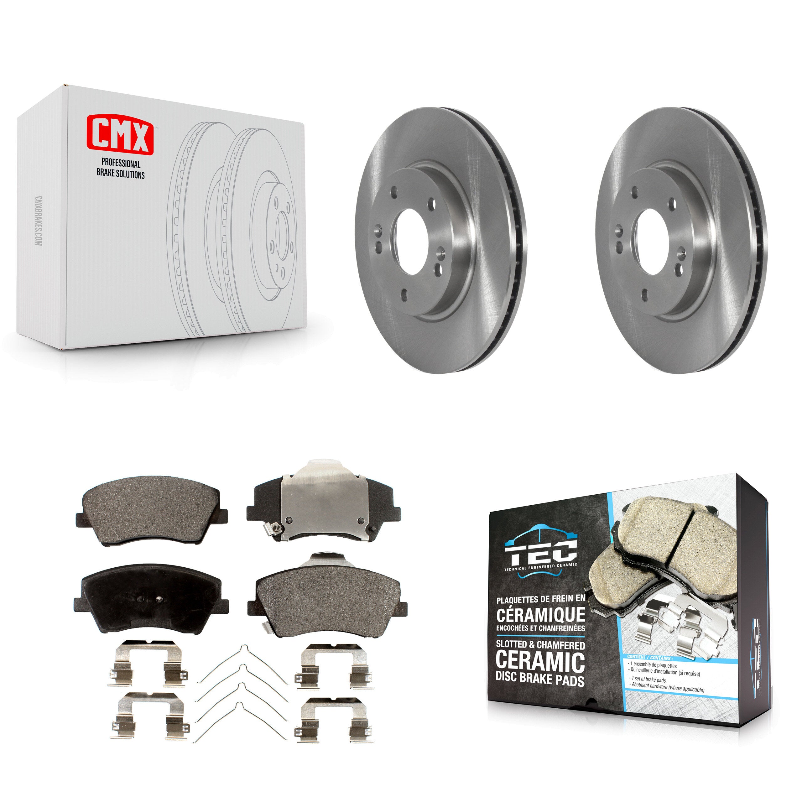 Transit Auto K8T-103947 Disc Brake Kit for 2017-2022 Hyundai Ioniq, Kia Niro - Front product image