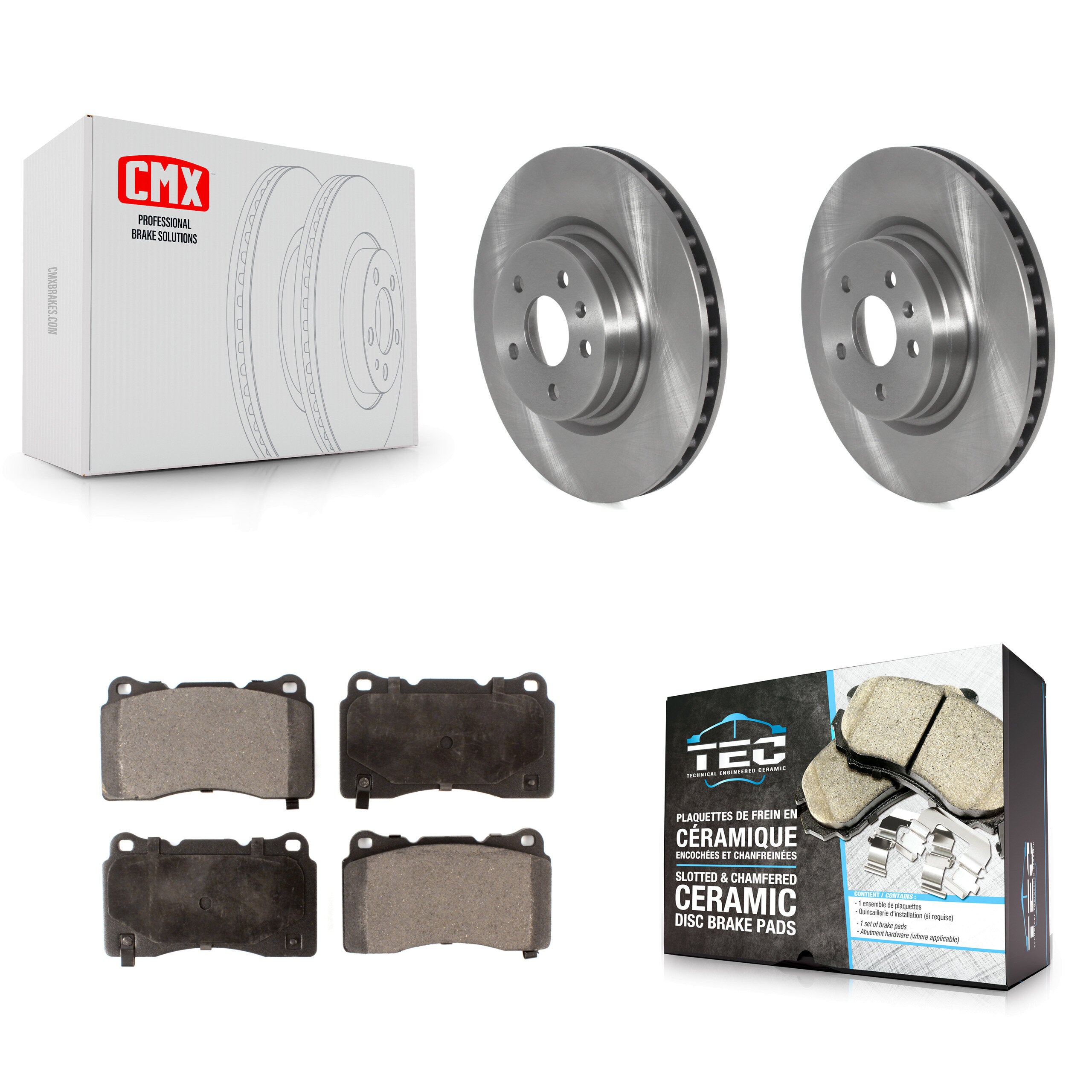 Transit Auto K8T-103948 Disc Brake Kit for 2012-2019 Tesla X, Tesla S - Front product image