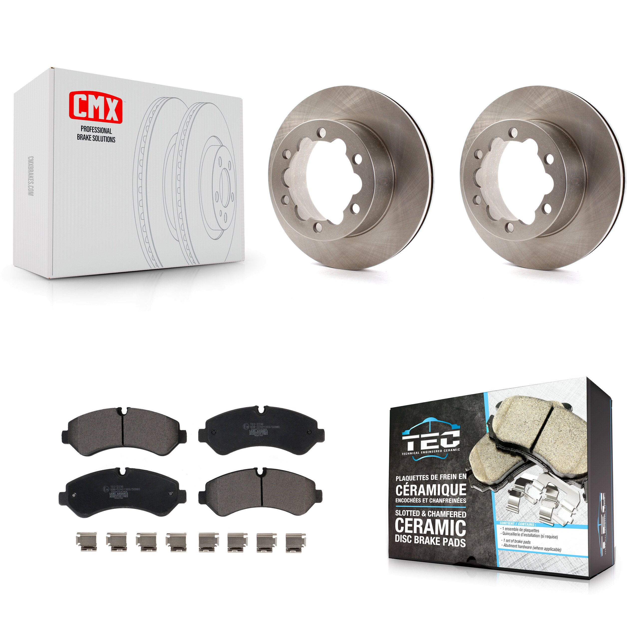 Transit Auto K8T-104002 Disc Brake Kit for 2019-2023 Mercedes-Benz Sprinter 3500, Mercedes-Benz Sprinter 3500XD, Mercedes-Benz Sprinter 4500 - Rear product image