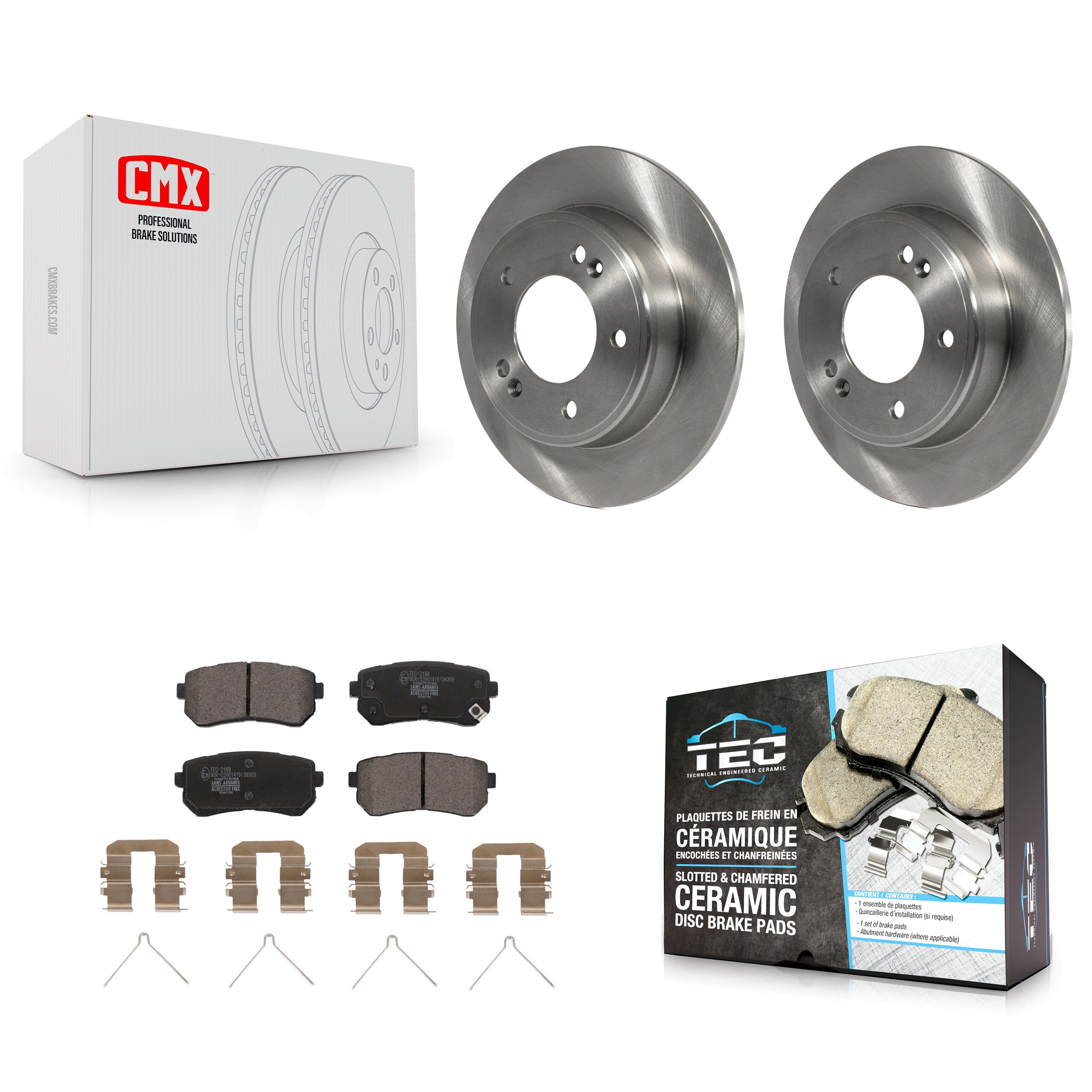 Transit Auto K8T-104008 Disc Brake Kit for 2018-2023 Hyundai Kona, Kia Seltos - Rear product image