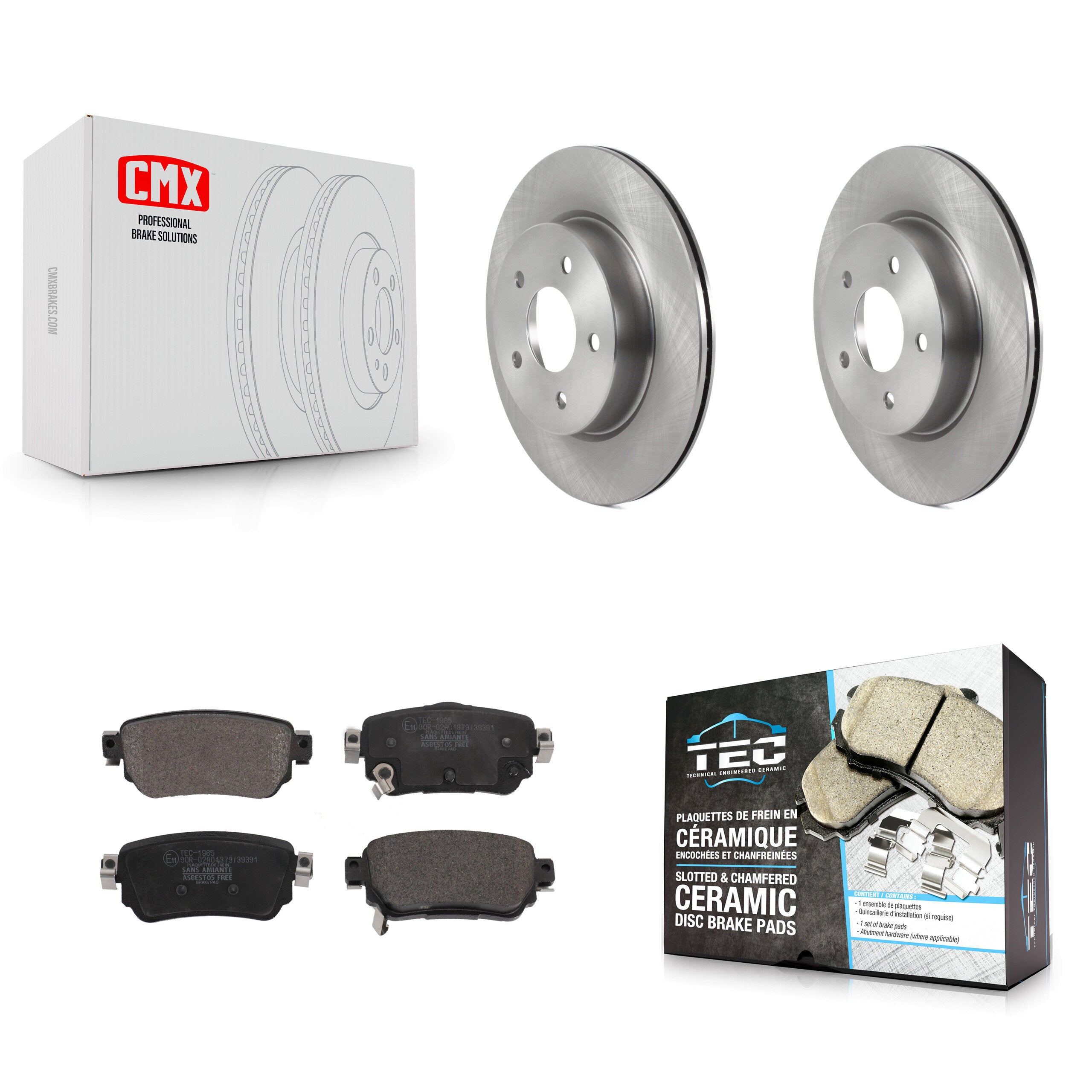 Transit Auto K8T-104010 Disc Brake Kit for 2018-2023 Nissan LEAF, Nissan Rogue Sport, Nissan Qashqai & more - Rear product image