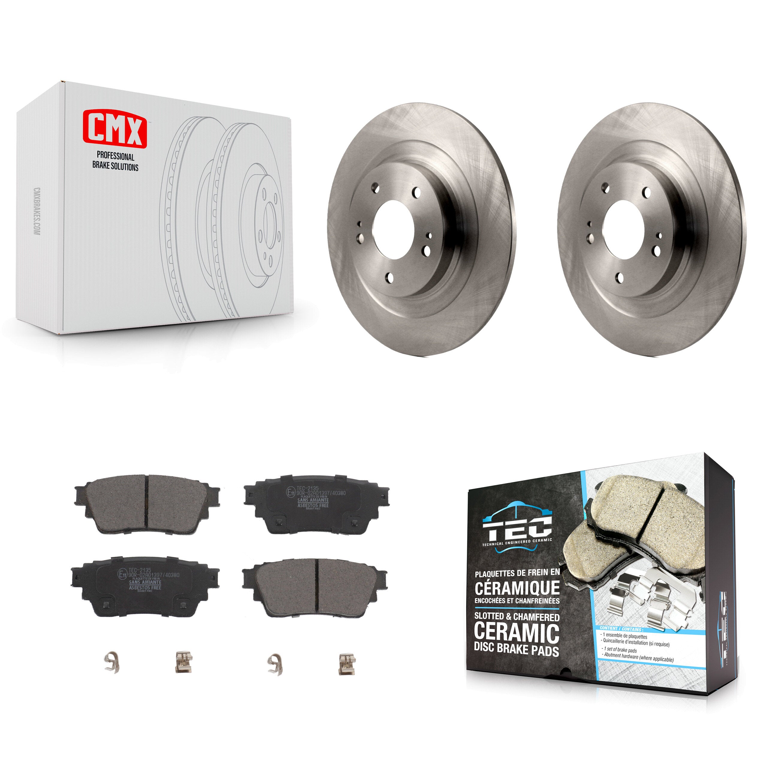 Transit Auto K8T-104014 Disc Brake Kit for 2017-2022 Mitsubishi Eclipse Cross, Mitsubishi Outlander PHEV, Mitsubishi Outlander - Rear product image