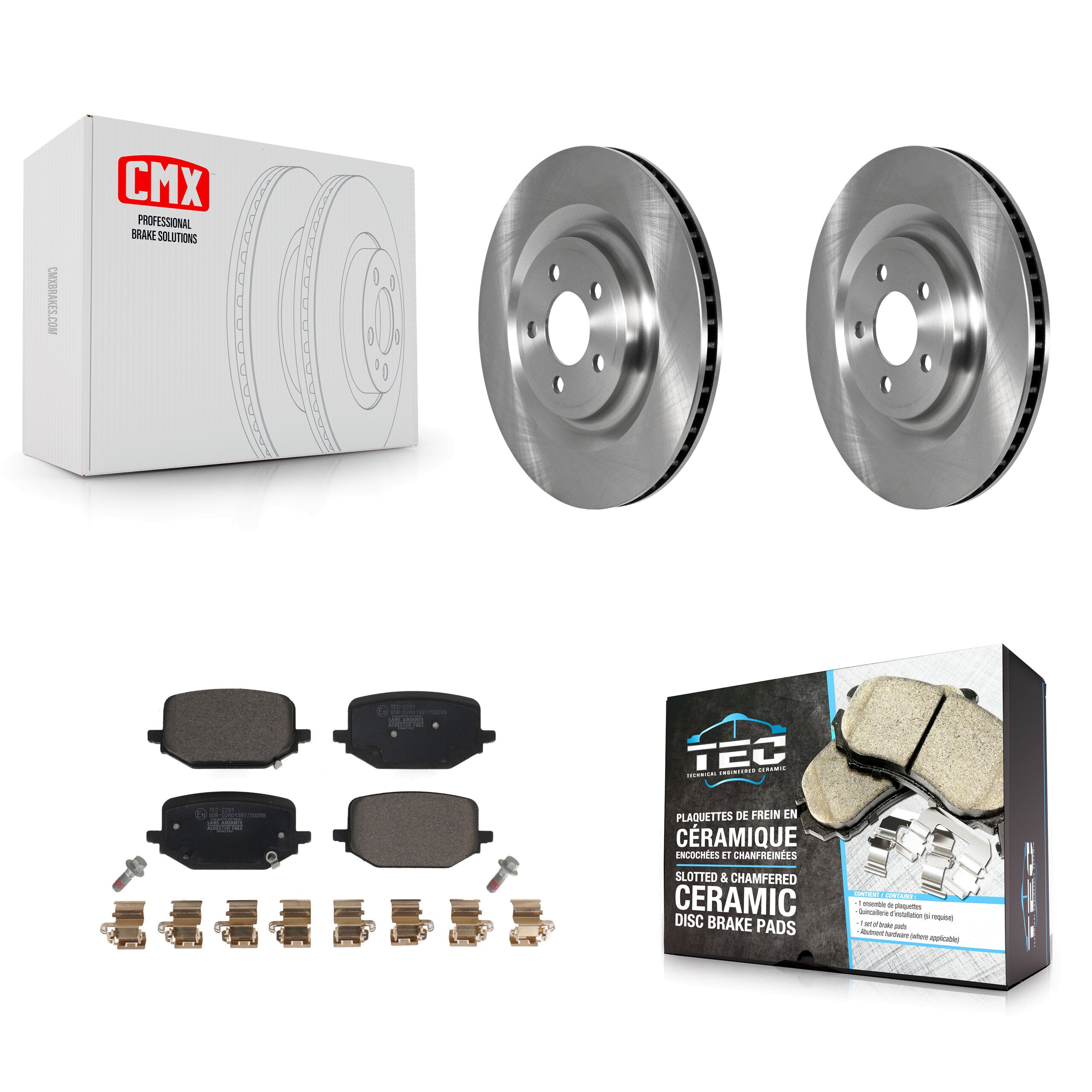 Transit Auto K8T-104016 Disc Brake Kit for 2020-2024 Ford Explorer, Ford Police Interceptor Utility, Lincoln Aviator - Rear product image