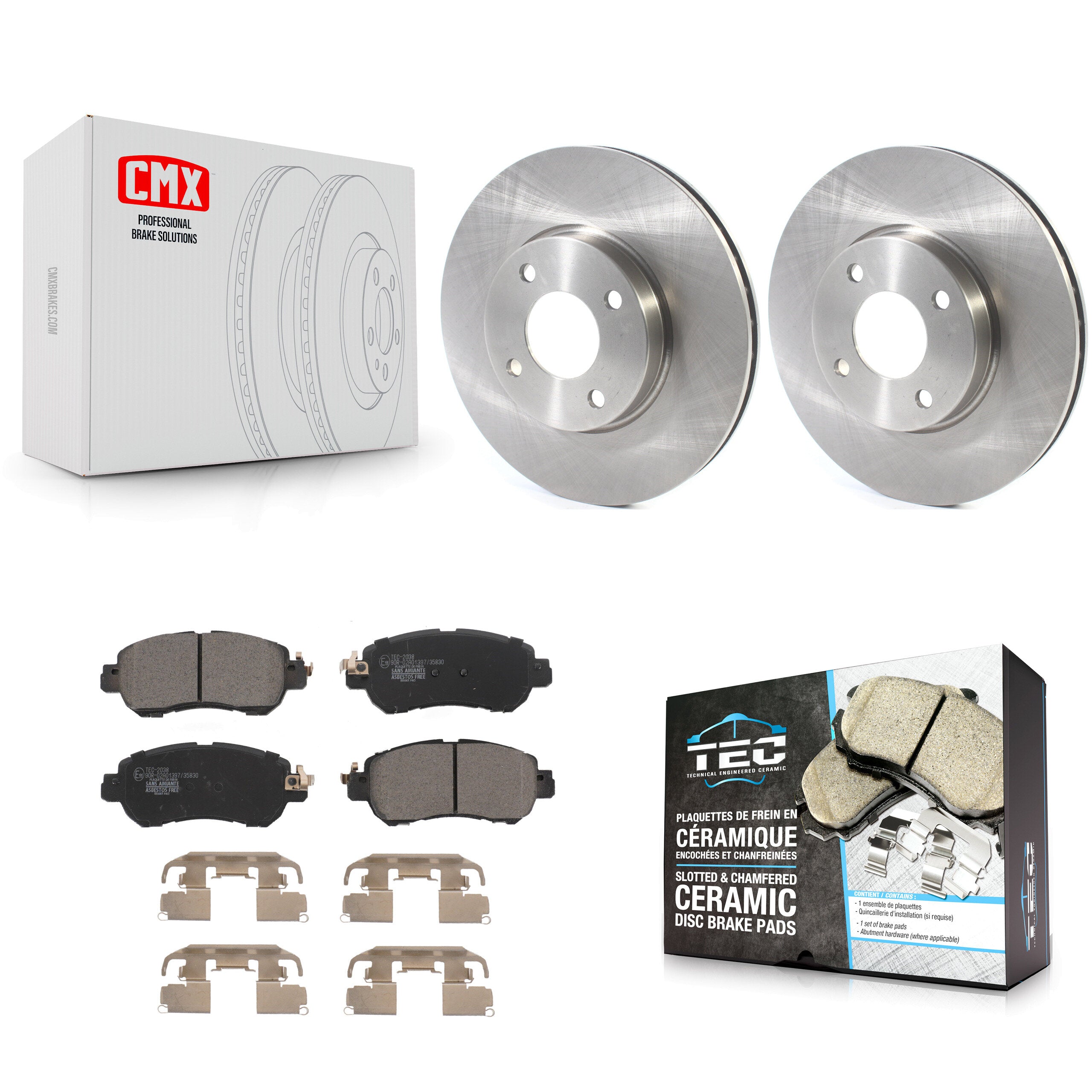 Transit Auto K8T-104043 Disc Brake Kit for 2018-2024 Nissan Kicks, Nissan Versa - Front product image