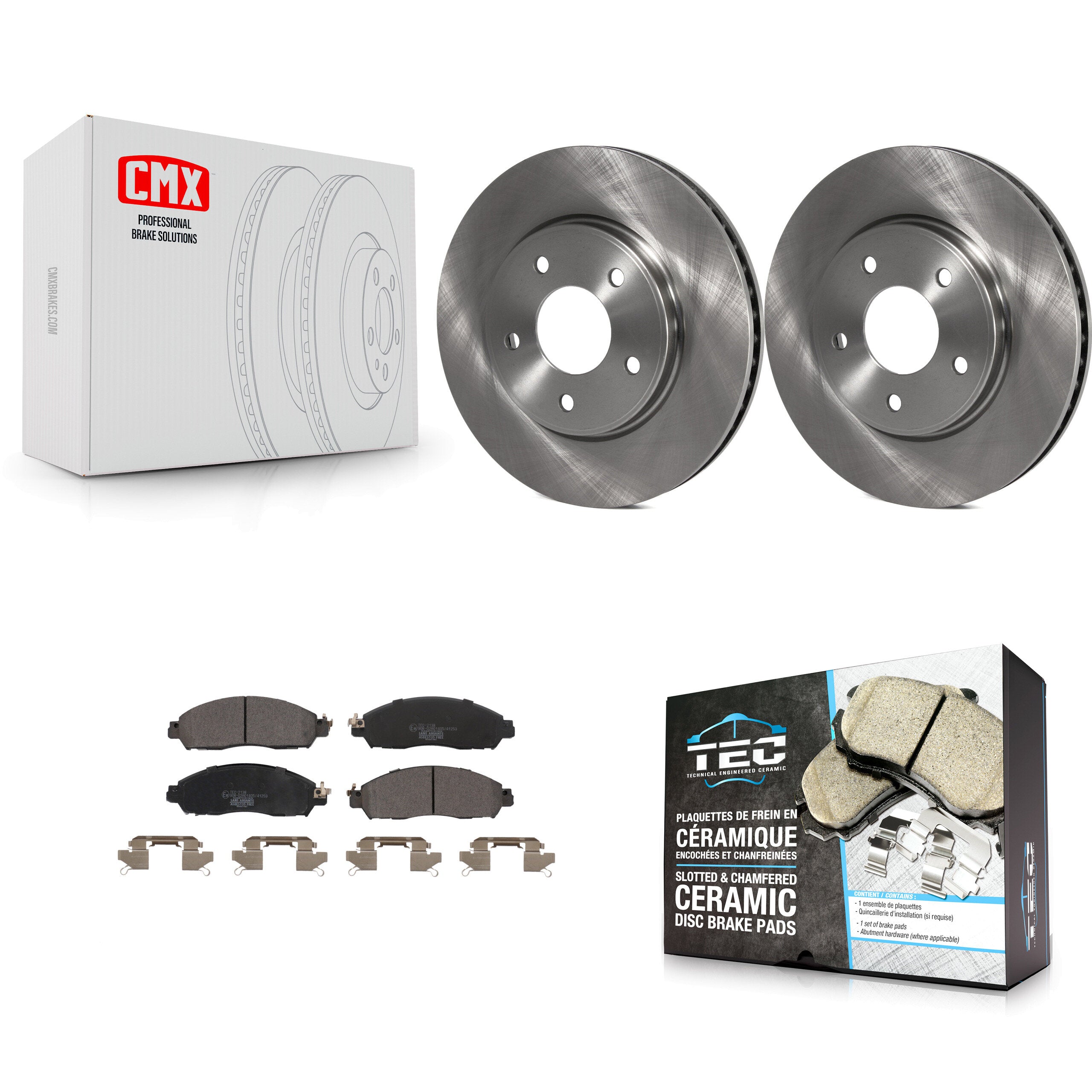 Transit Auto K8T-104046 Disc Brake Kit for 2018-2023 Nissan NV200, Nissan LEAF - Front product image
