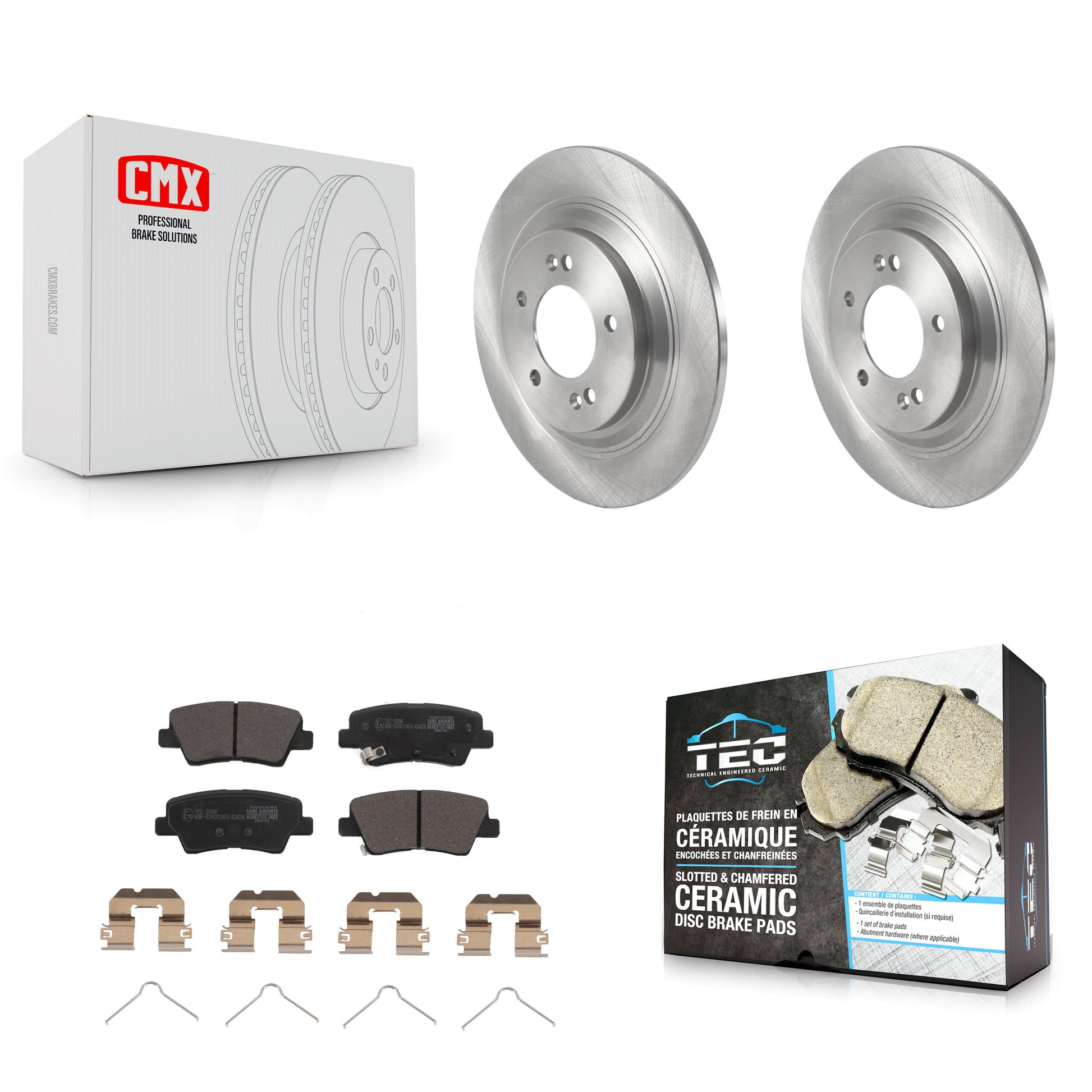 Transit Auto K8T-104065 Disc Brake Kit for 2017-2020 Kia Cadenza - Rear product image
