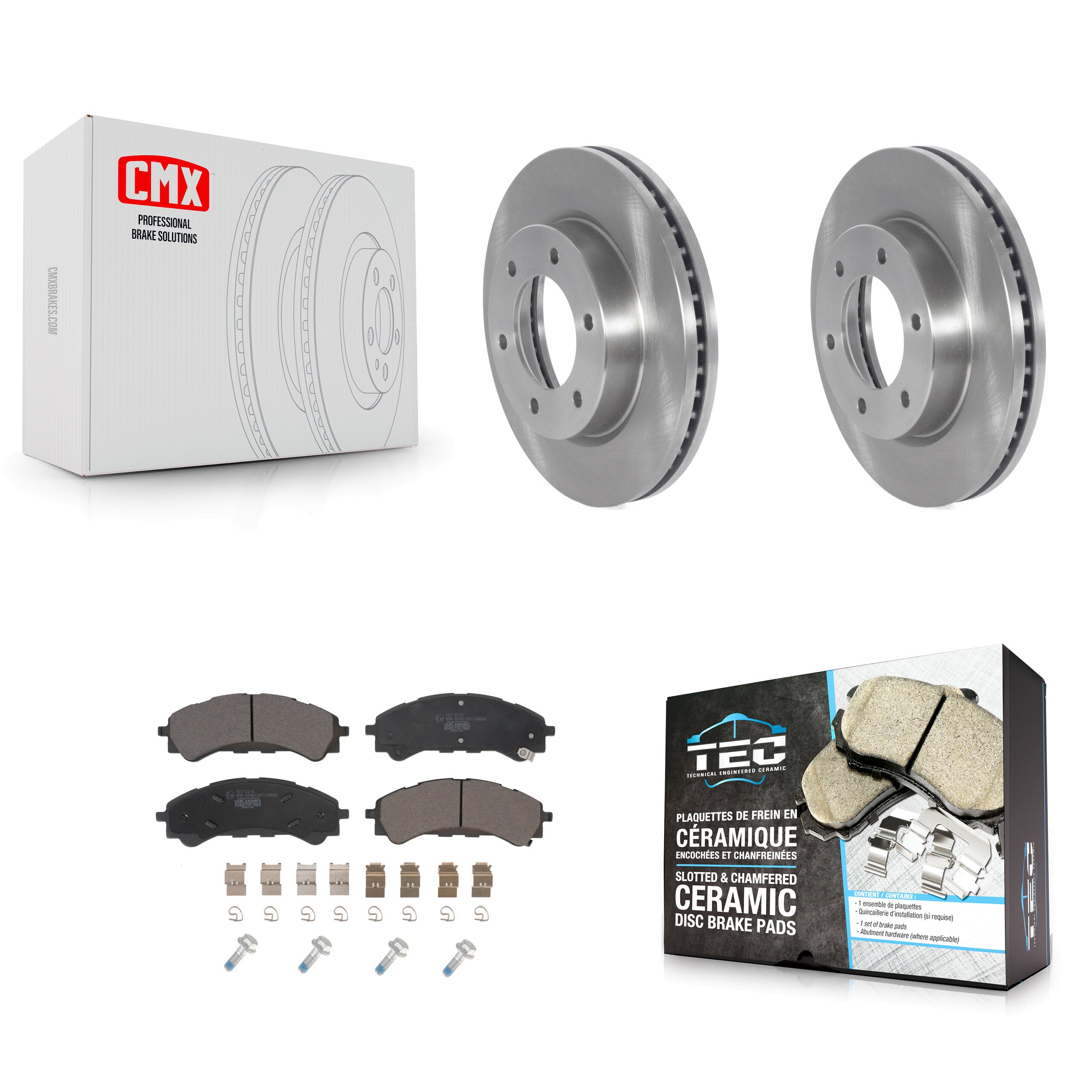 Transit Auto K8T-104087 Disc Brake Kit for 2019-2024 Ford Ranger, Ford Bronco - Front product image