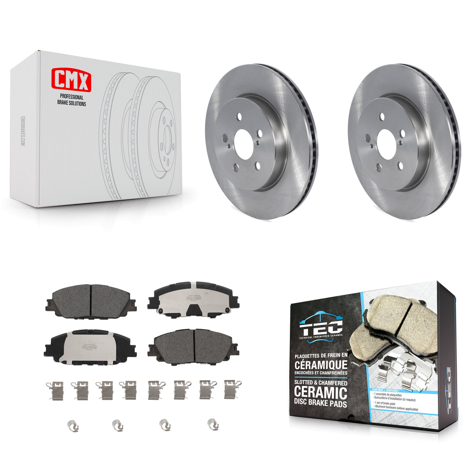 Transit Auto K8T-104109 Disc Brake Kit for 2019-2024 Toyota Corolla, Toyota Prius Prime - Front product image