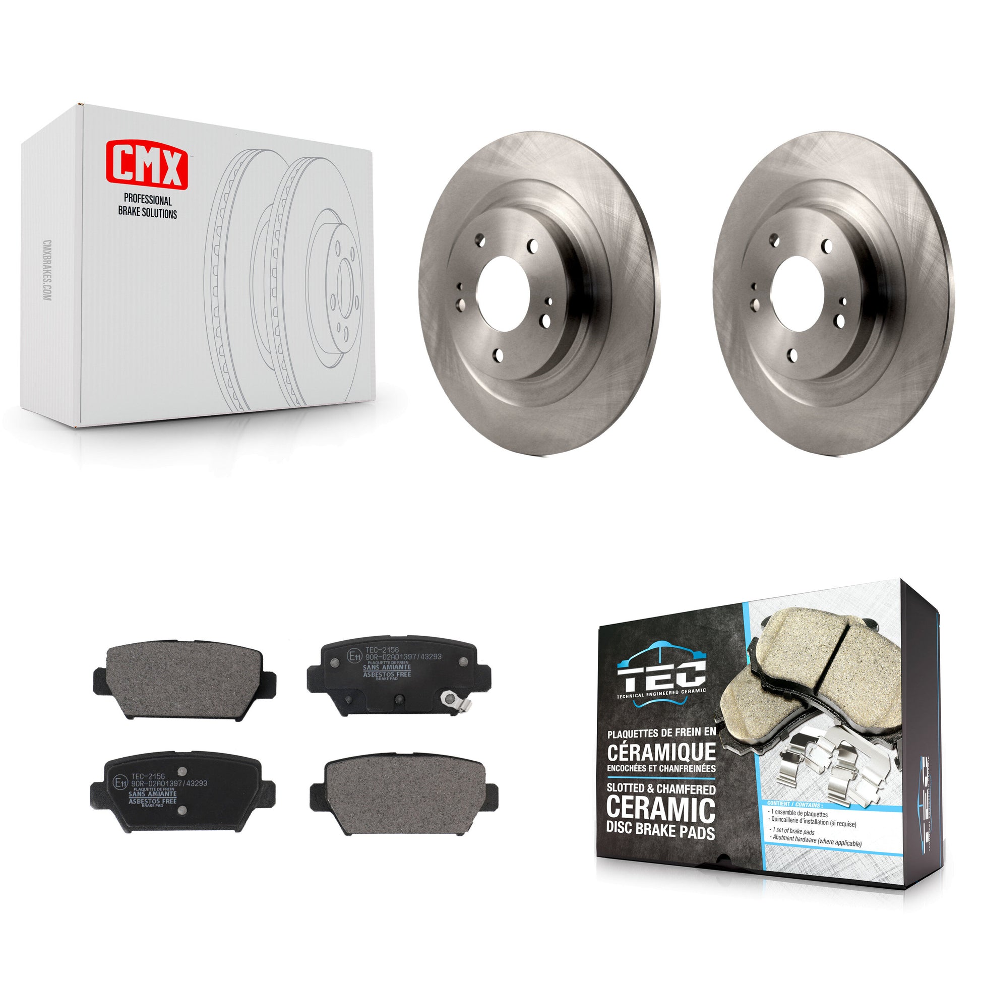 Transit Auto K8T-104126 Disc Brake Kit for 2018-2022 Mitsubishi Eclipse Cross - Rear product image