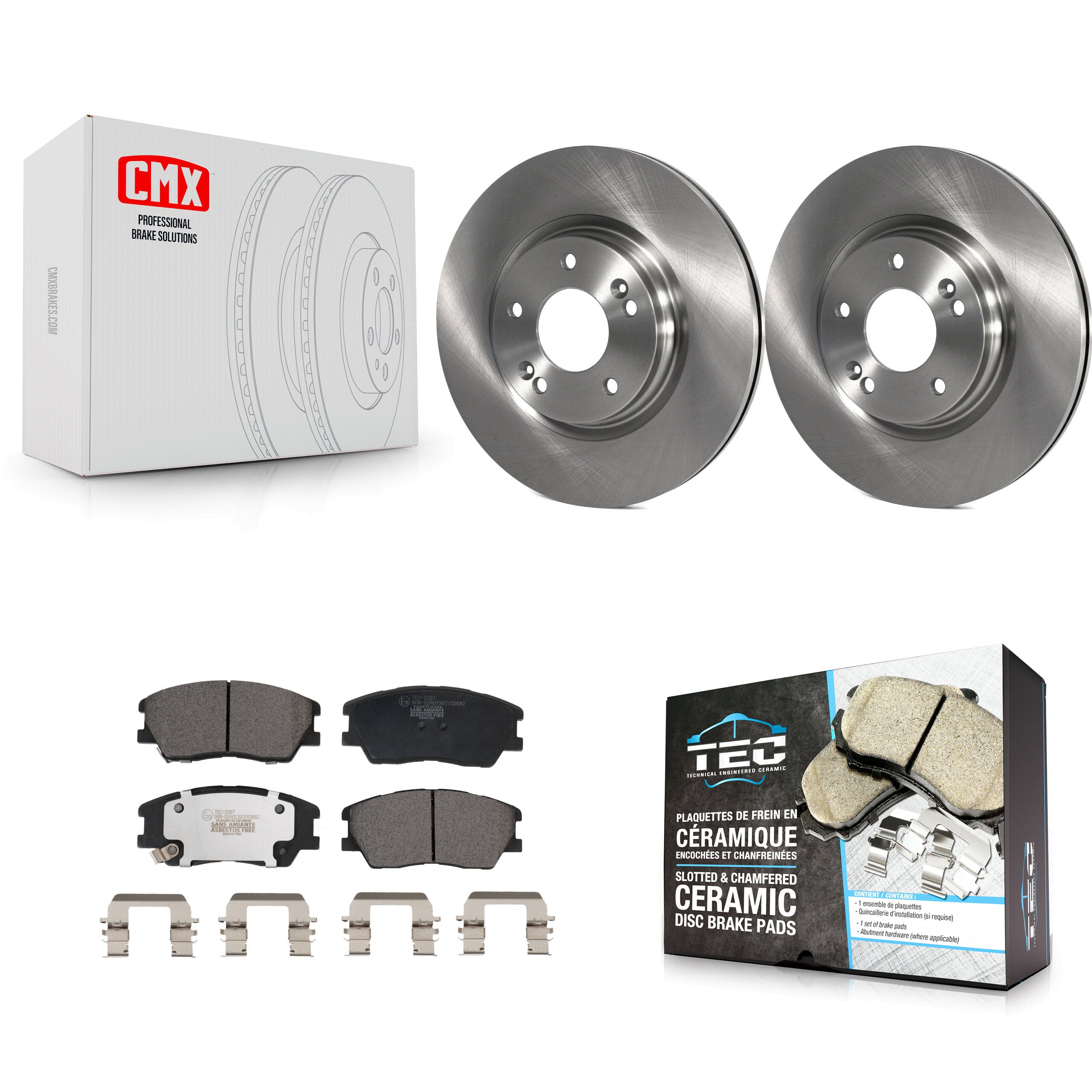 Transit Auto K8T-104141 Disc Brake Kit for 2017-2023 Kia Soul, Kia Soul EV - Front product image