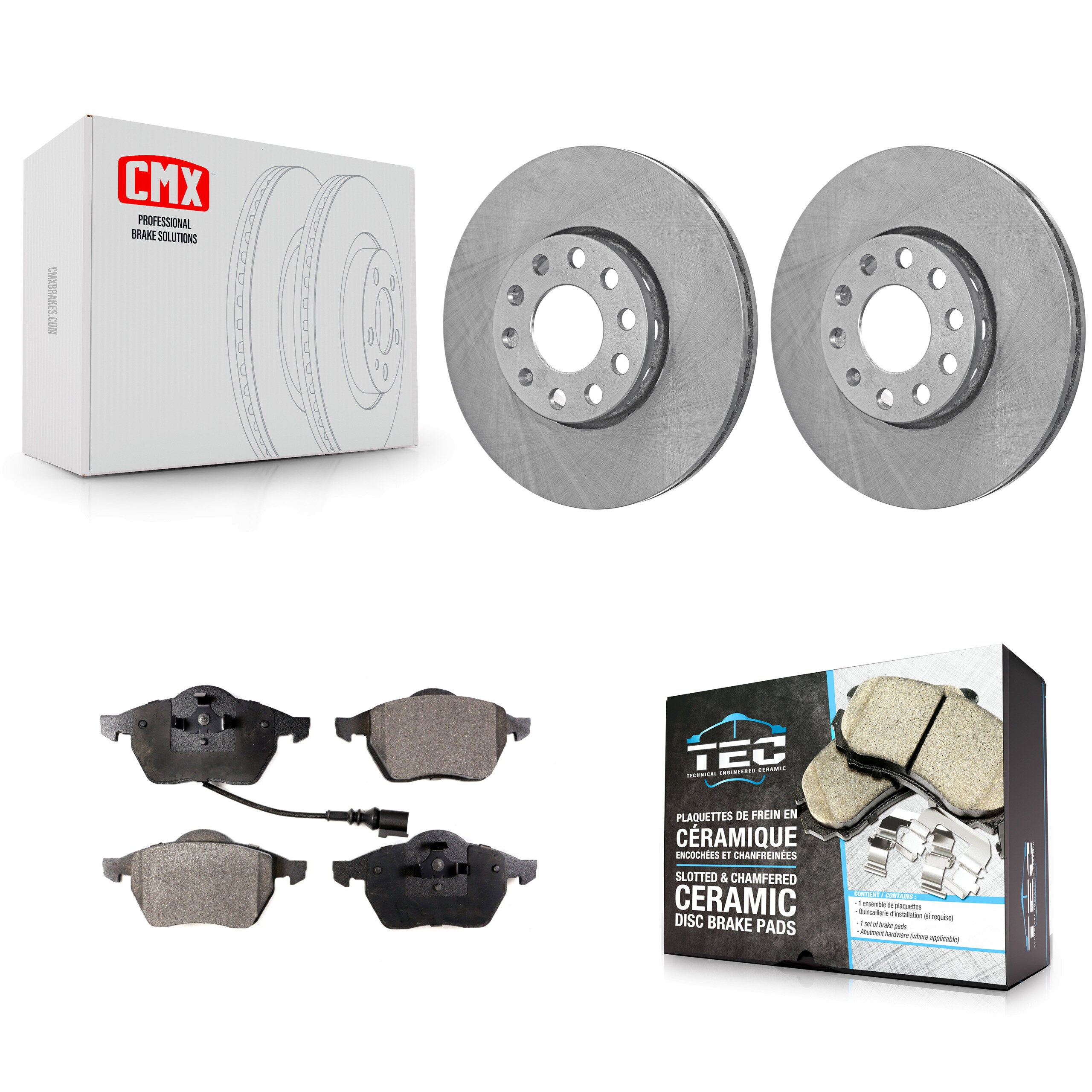 Transit Auto K8T-104152 Disc Brake Kit for 1992-1999 Audi A6 Quattro, Audi 100 Quattro - Front product image