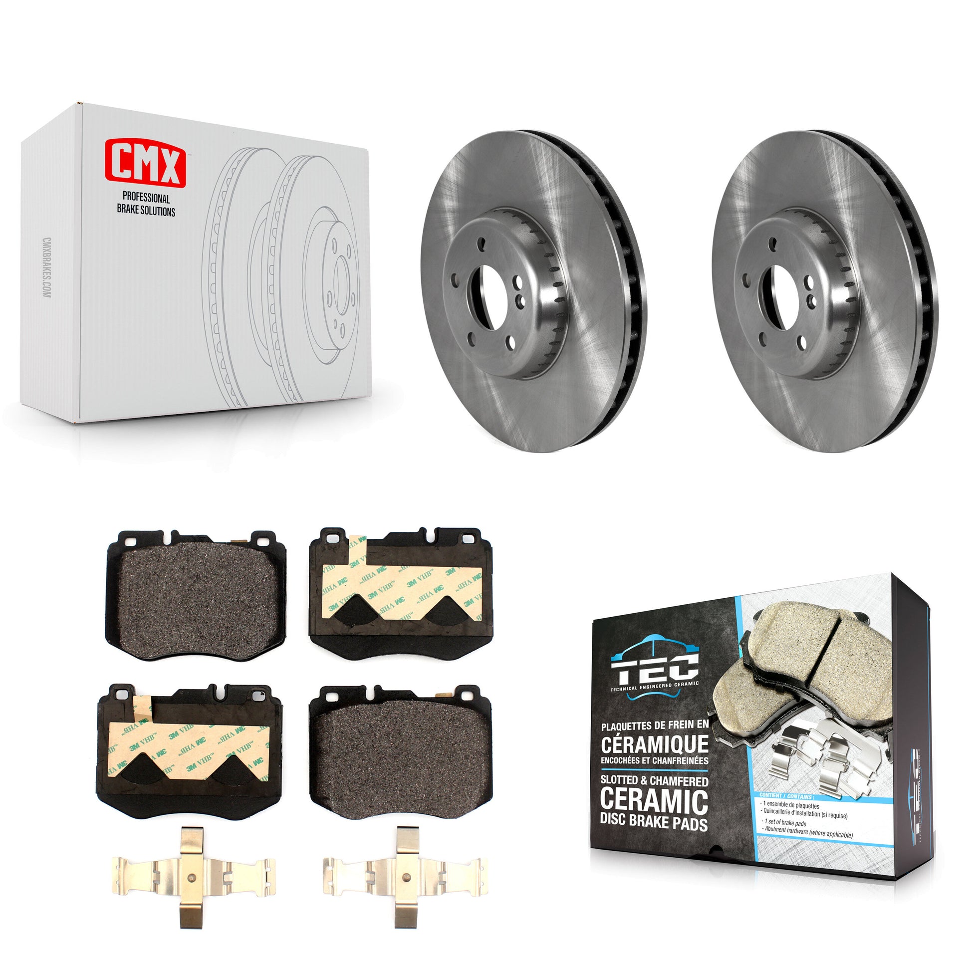 Transit Auto K8T-104219 Disc Brake Kit for 2015-2020 Mercedes-Benz C300, Mercedes-Benz C350e, Mercedes-Benz C400 - Front product image