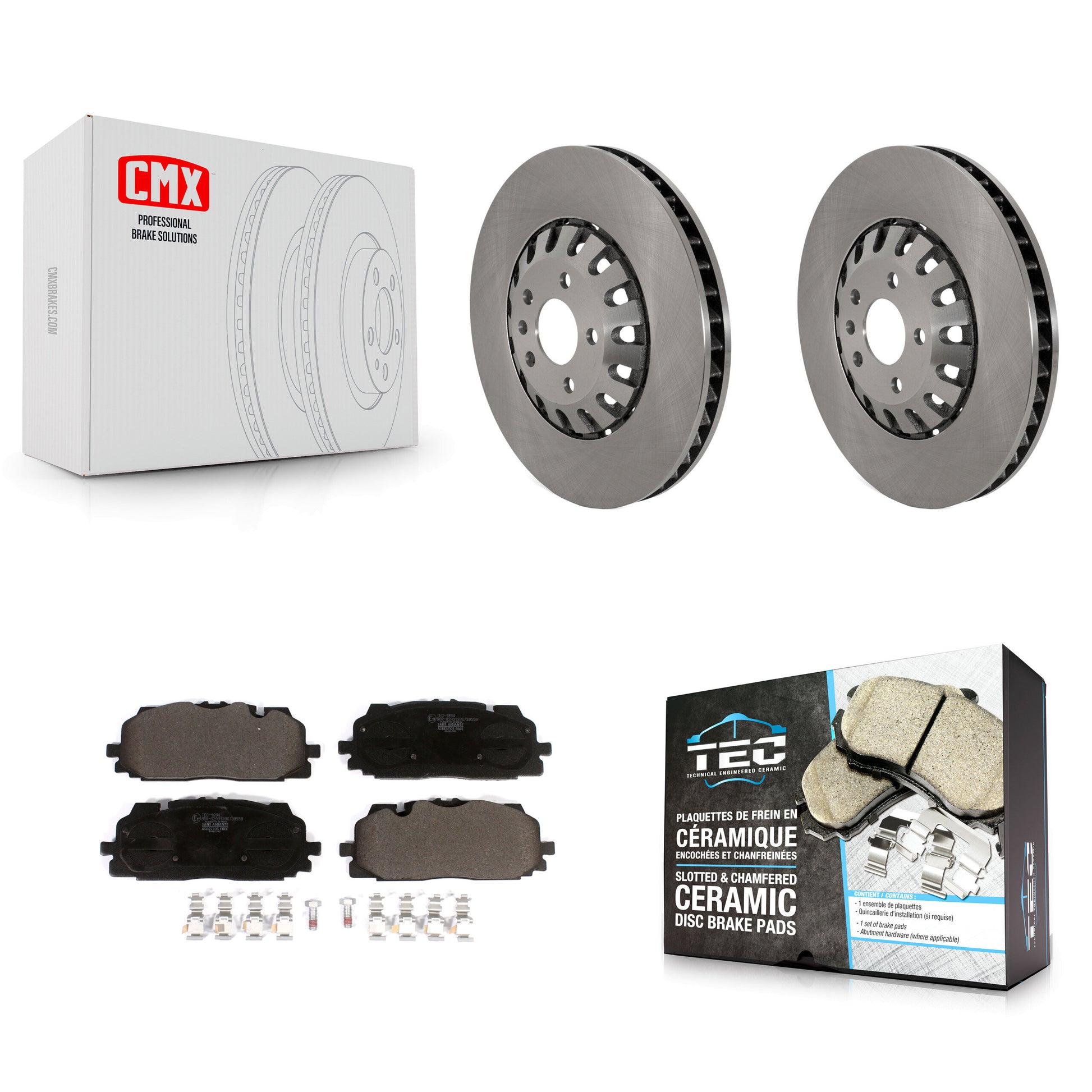 Transit Auto K8T-104223 Disc Brake Kit for 2017-2022 Audi A8 Quattro, Audi A6 Quattro, Audi A7 Sportback & more - Front product image