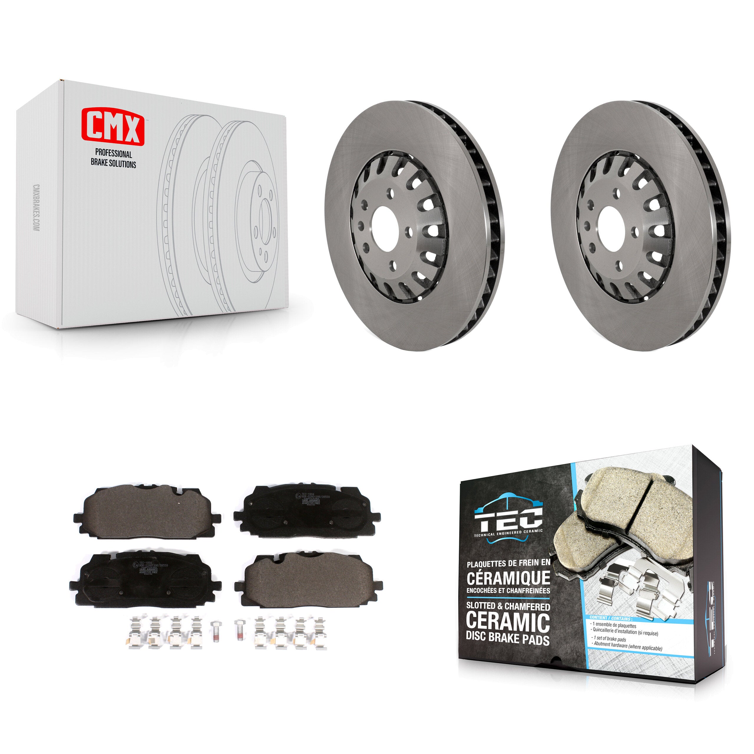 Transit Auto K8T-104223 Disc Brake Kit for 2017-2022 Audi A8 Quattro, Audi A6 Quattro, Audi A7 Sportback & more - Front product image