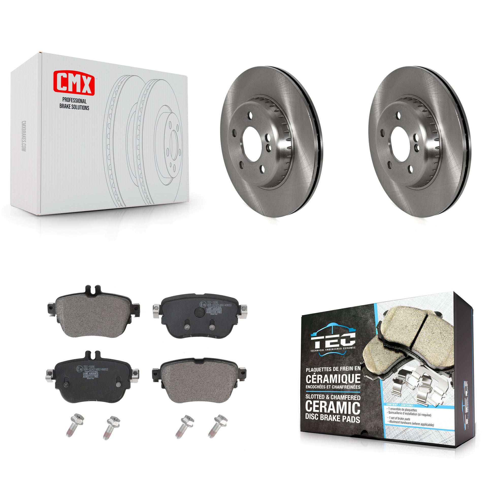Transit Auto K8T-104267 Disc Brake Kit for 2017-2021 Mercedes-Benz E350, Mercedes-Benz E300 - Rear product image