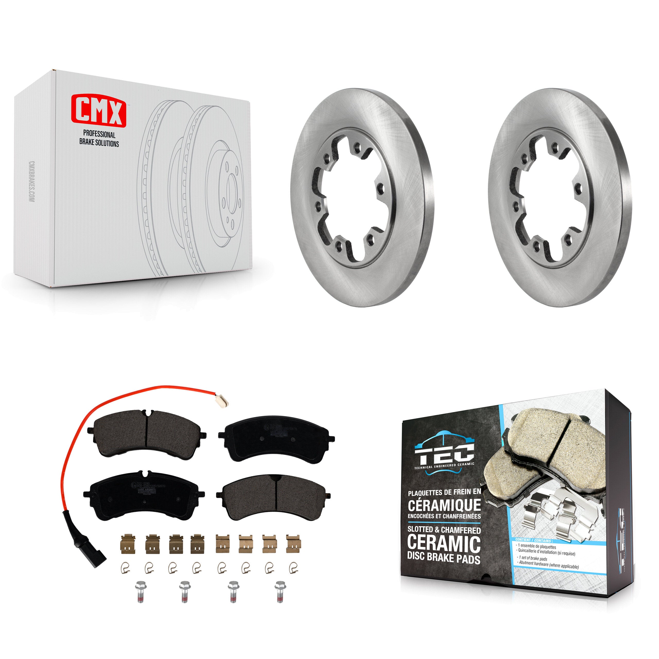 Transit Auto K8T-104346 Disc Brake Kit for 2020-2023 Ford Transit-350, Ford Transit-350 HD, Ford Transit-150 & more - Rear product image