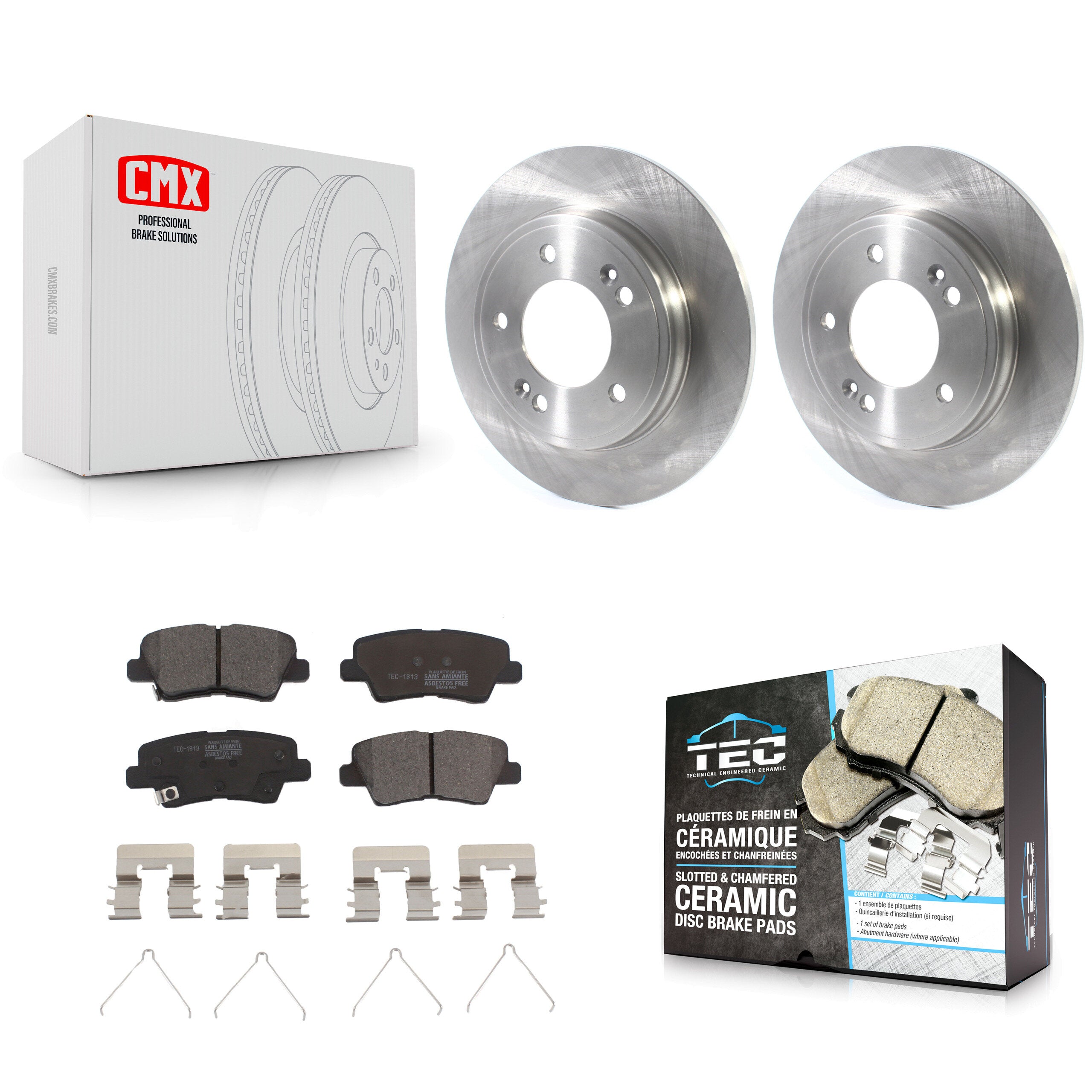 Transit Auto K8T-104347 Disc Brake Kit for 2019-2023 Kia Forte, Kia Forte5, Hyundai Veloster - Rear product image