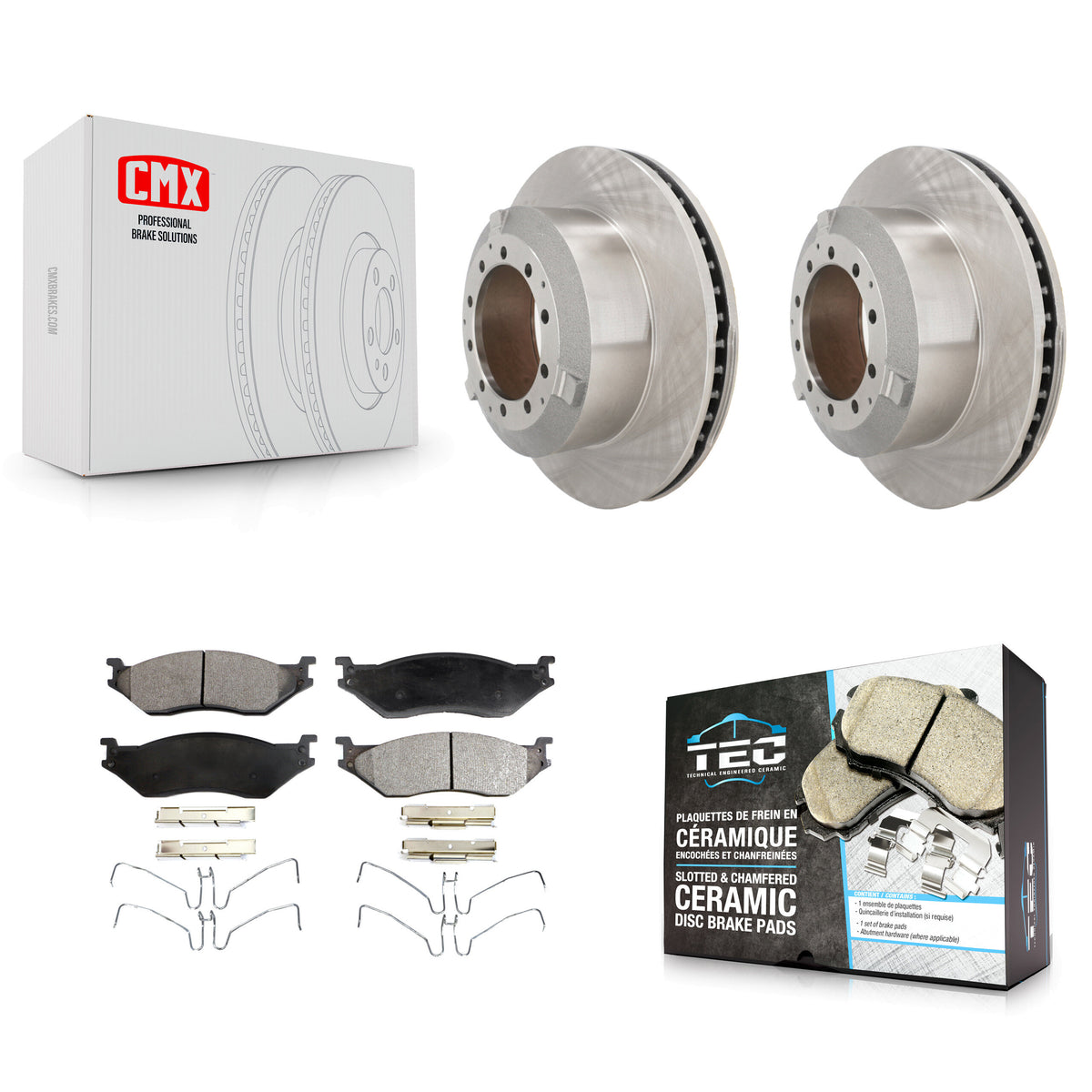 Transit Auto K8T-104393 Disc Brake Kit for 2005-2018 IC Corporation AE School Bus, IC Corporation AC Commercial Bus, Ford F-450 Super Duty & more - Rear product image