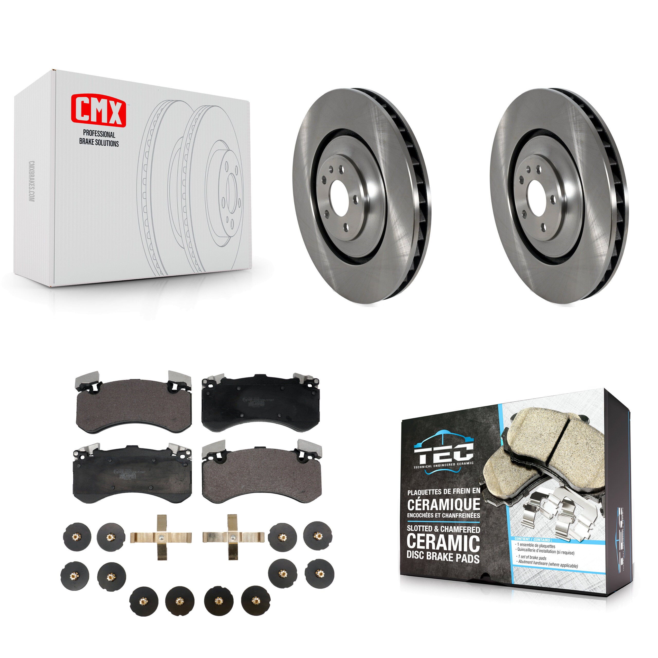 Transit Auto K8T-104416 Disc Brake Kit for 2012-2017 Audi S7, Audi S8, Audi A8 Quattro - Front product image