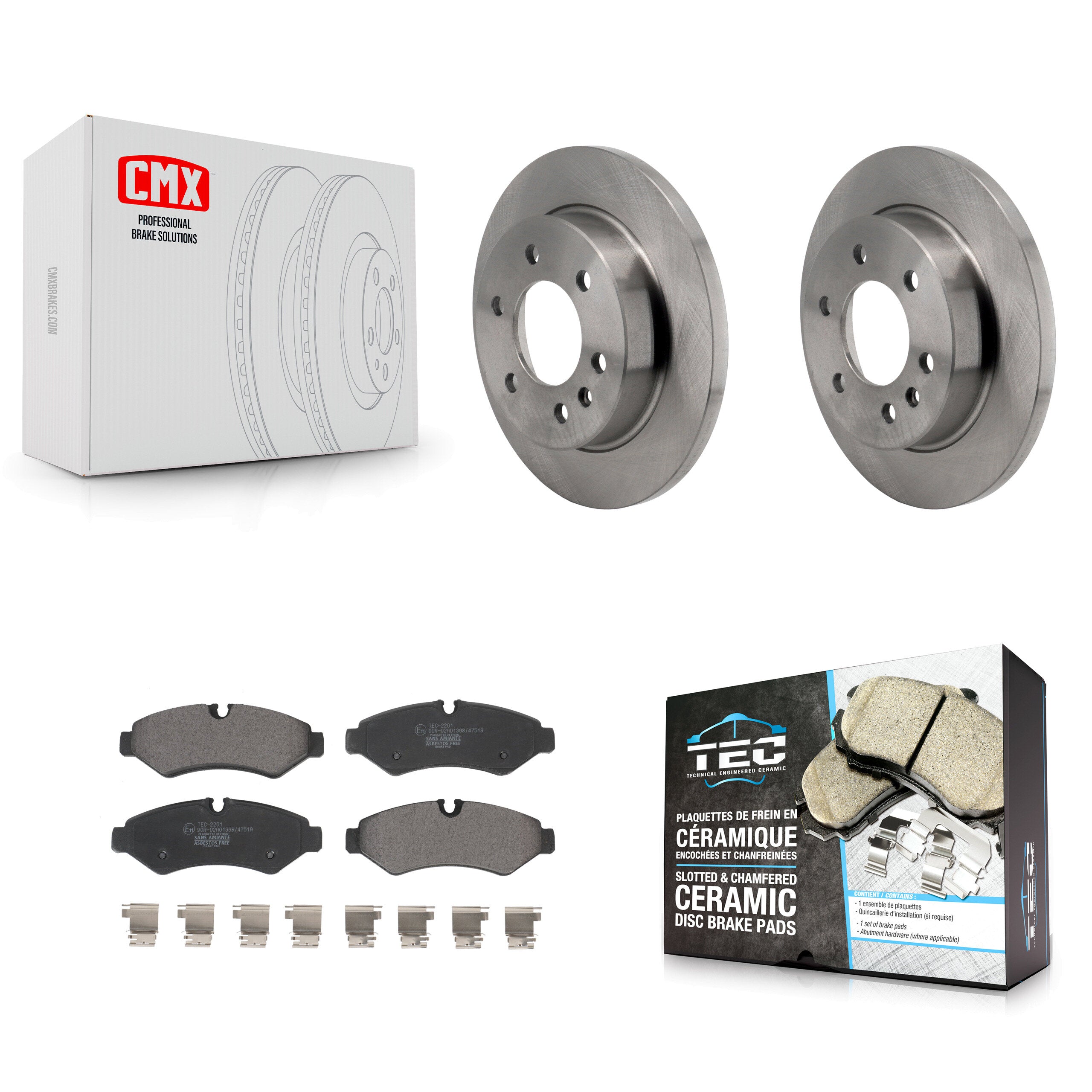 Transit Auto K8T-104440 Disc Brake Kit for 2019-2024 Mercedes-Benz Sprinter 1500, Freightliner Sprinter 2500, Freightliner Sprinter 3500 & more - Rear product image
