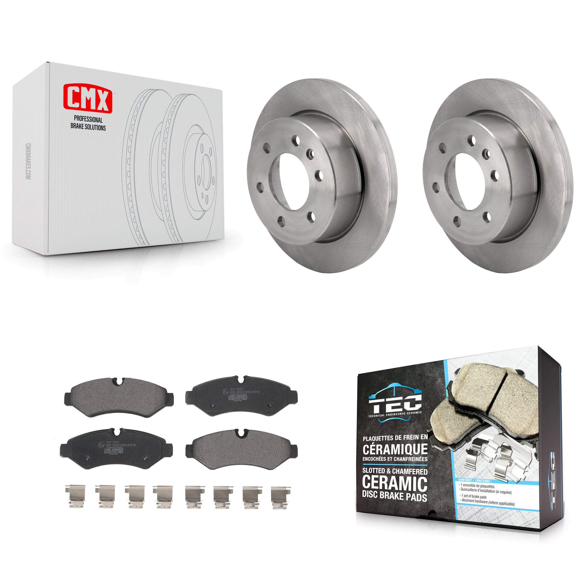 Transit Auto K8T-104441 Disc Brake Kit for 2019-2024 Mercedes-Benz Sprinter 3500, Freightliner Sprinter 2500, Freightliner Sprinter 3500 & more - Rear product image