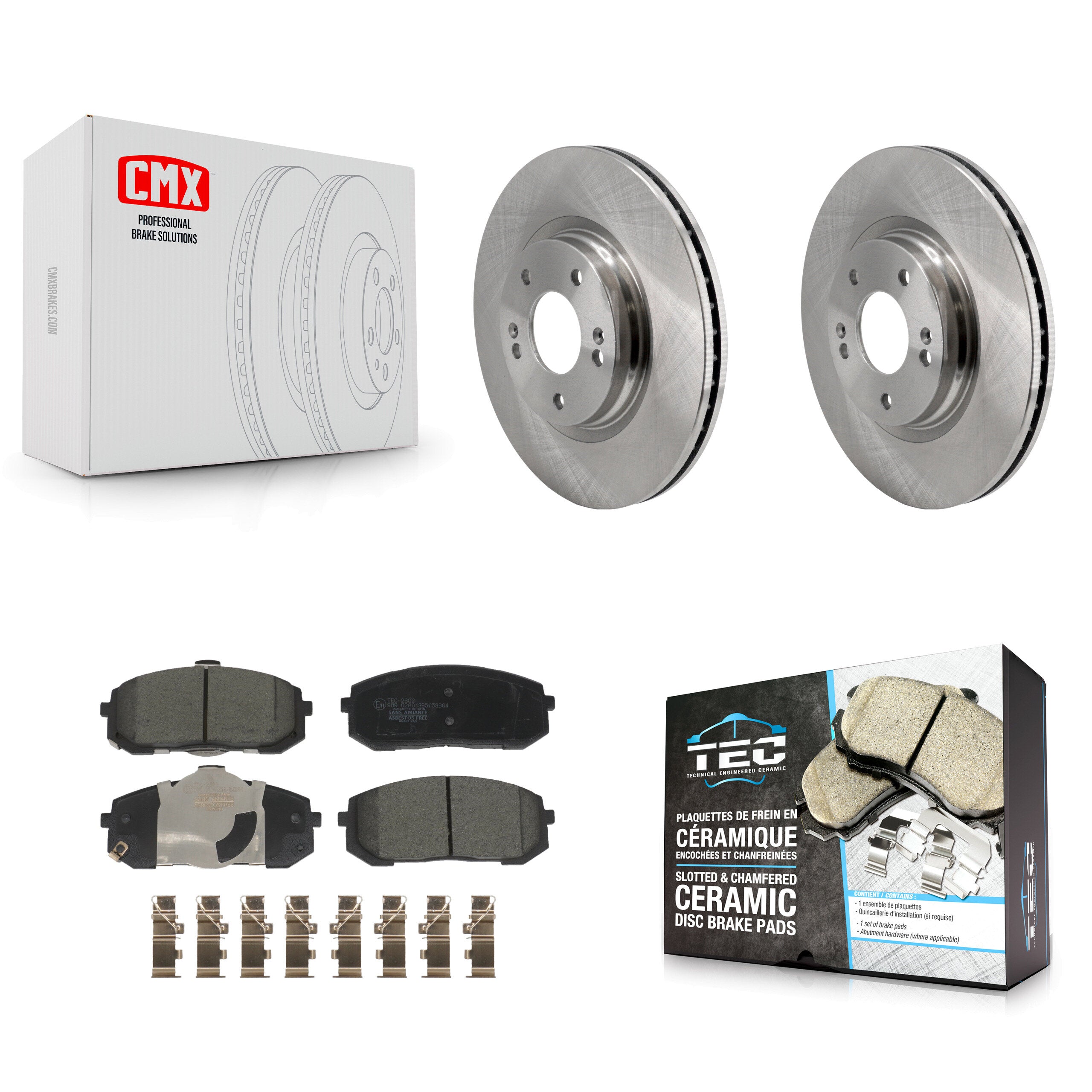 Transit Auto K8T-104489 Disc Brake Kit for 2020-2025 Hyundai Elantra, Hyundai Sonata, Kia Niro EV & more - Front product image