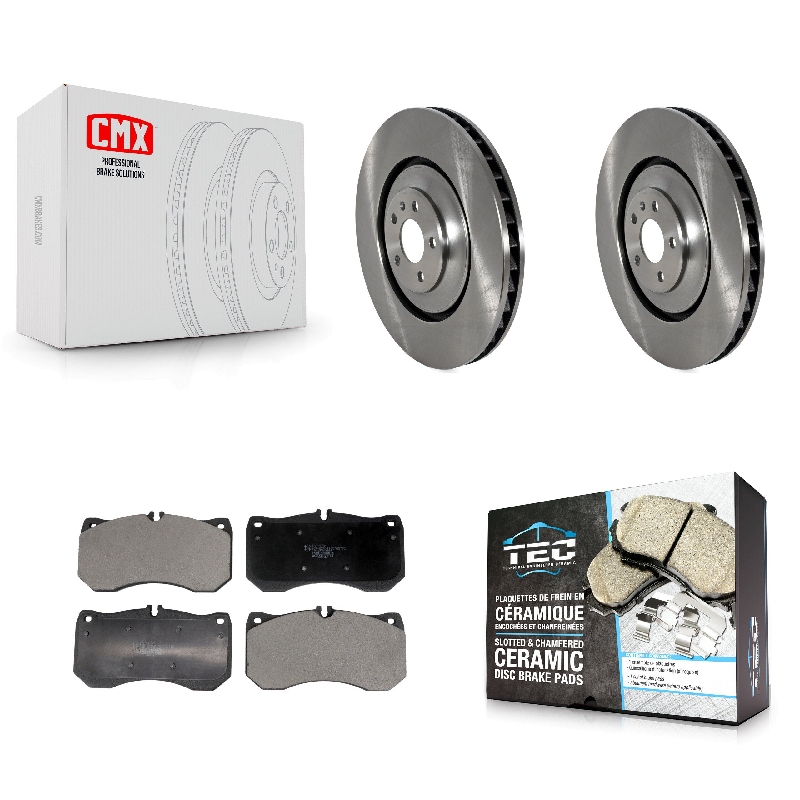 Transit Auto K8T-104503 Disc Brake Kit for 2013-2018 Audi A7 Quattro, Audi A8 Quattro, Audi S7 & more - Front product image