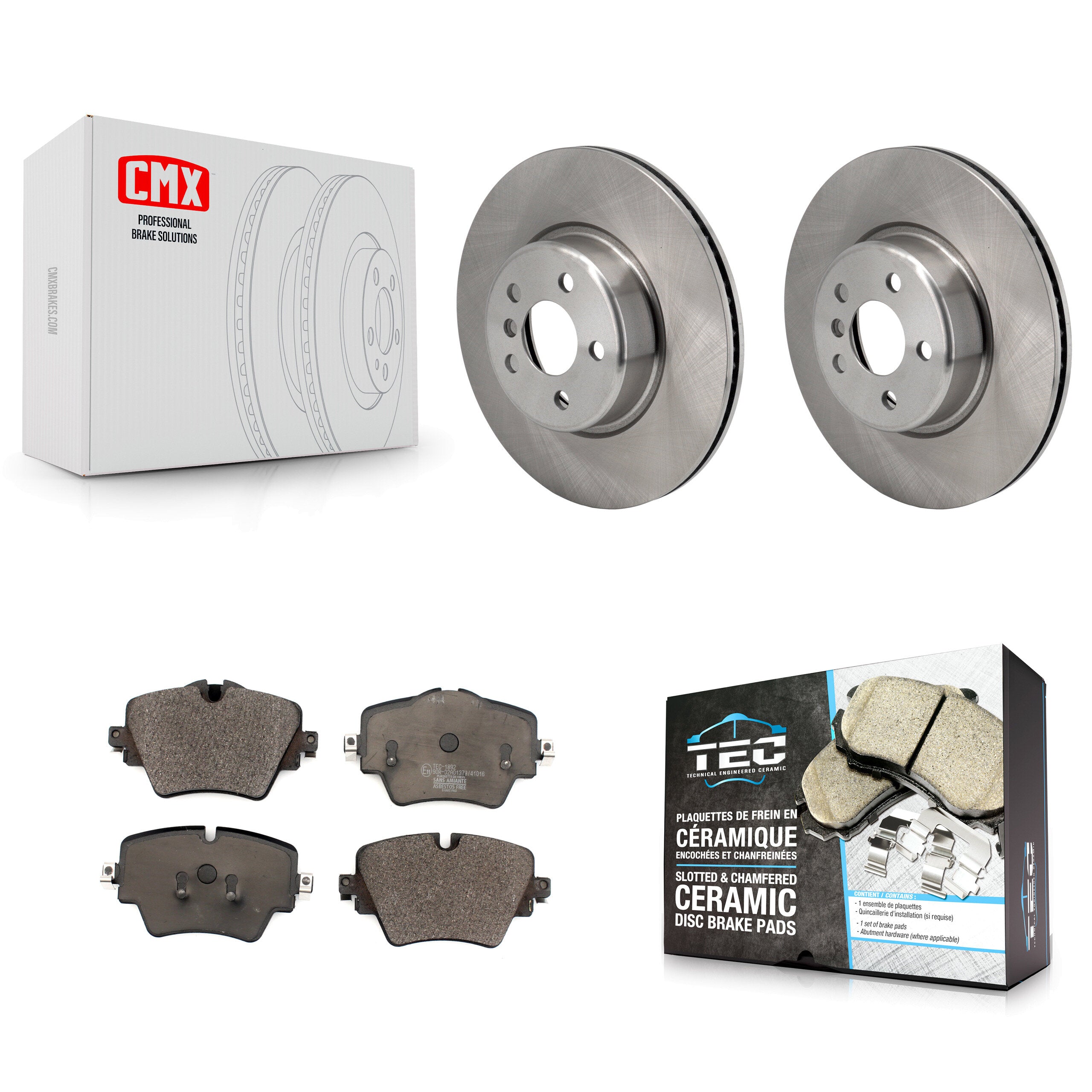 Transit Auto K8T-104509 Disc Brake Kit for 2018-2022 BMW 430i, BMW 430i xDrive, Toyota GR Supra & more - Front product image