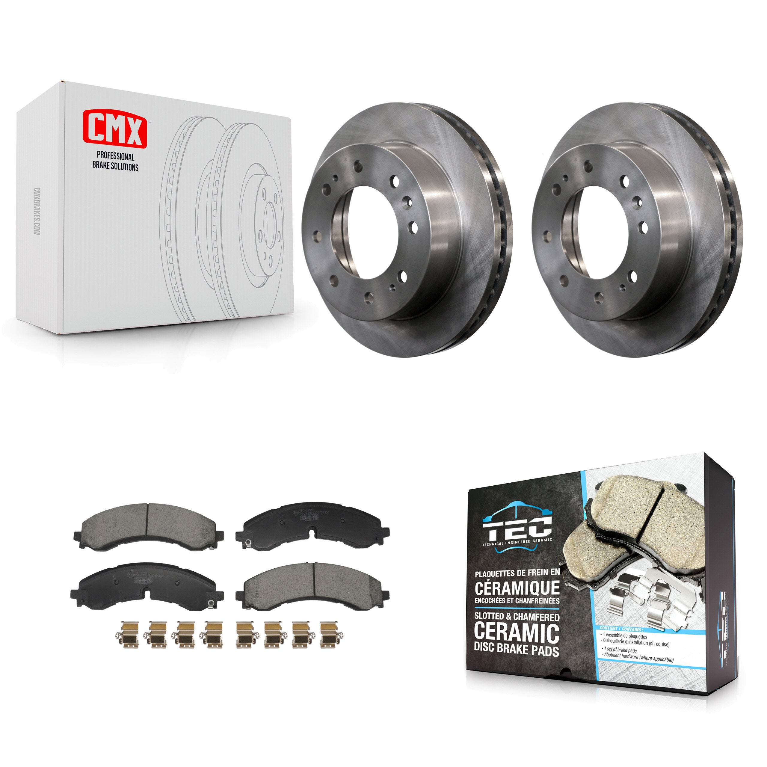 Transit Auto K8T-104511 Disc Brake Kit for 2020-2024 Chevrolet Silverado 2500 HD, Chevrolet Silverado 3500 HD, GMC Sierra 2500 HD & more - Front product image