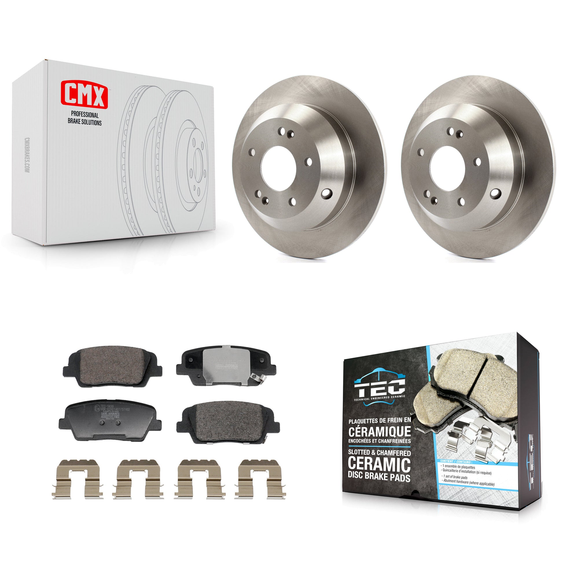 Transit Auto K8T-104522 Disc Brake Kit for 2010-2016 Kia Sorento, Hyundai Santa Fe Sport, Hyundai Santa Fe XL & more - Rear product image
